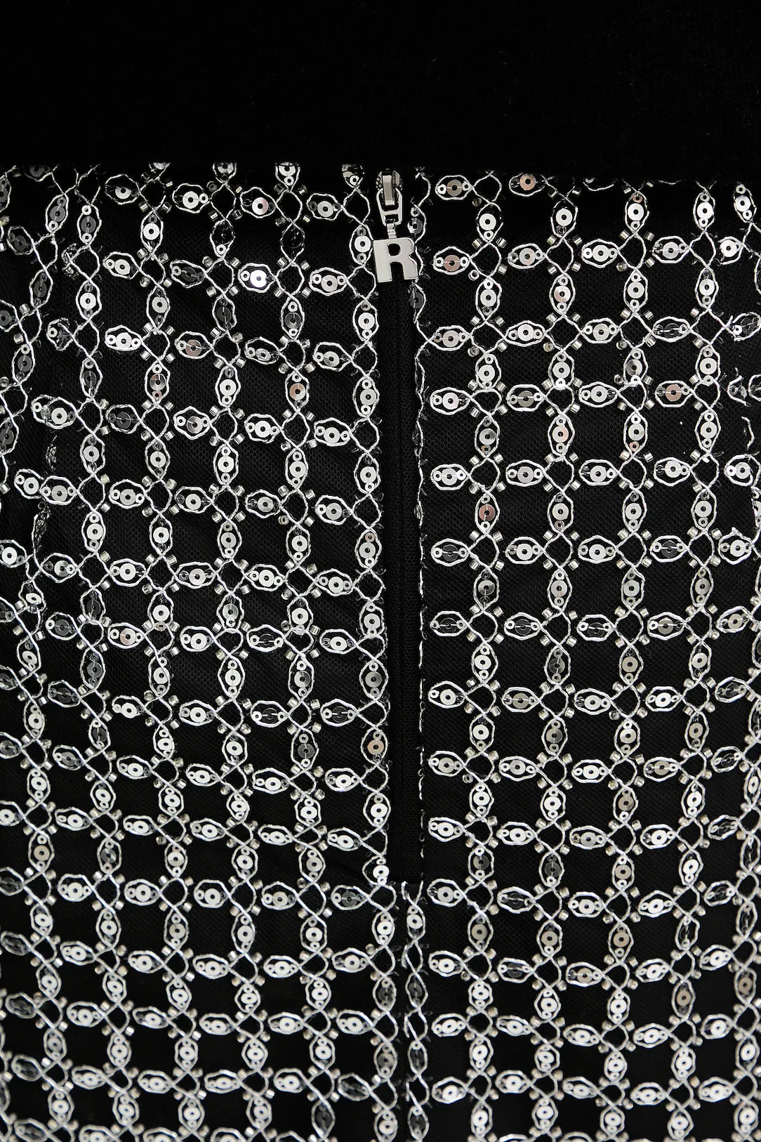 Beaded Long Mini Skirt