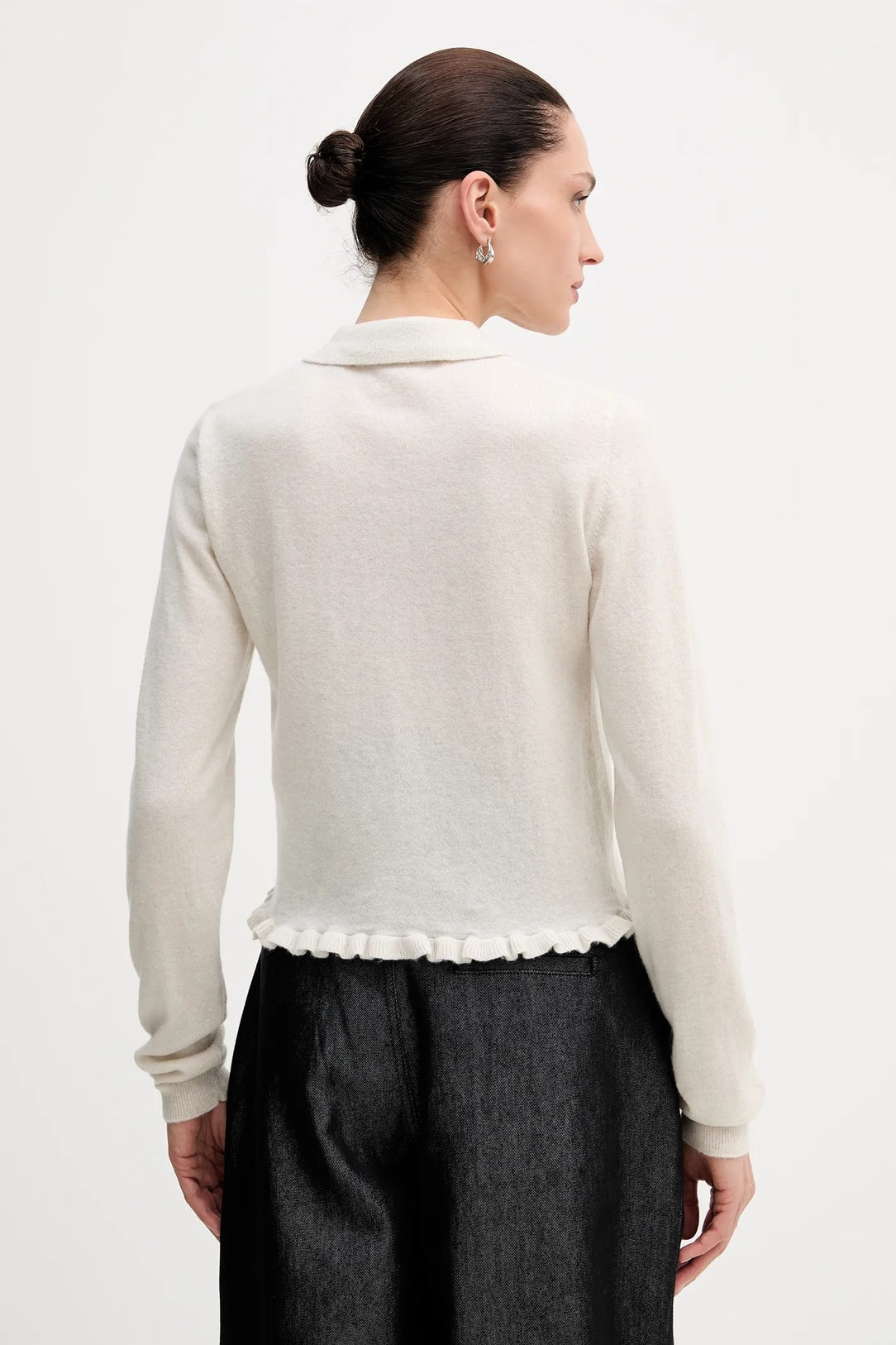 Knitted polo cardigan