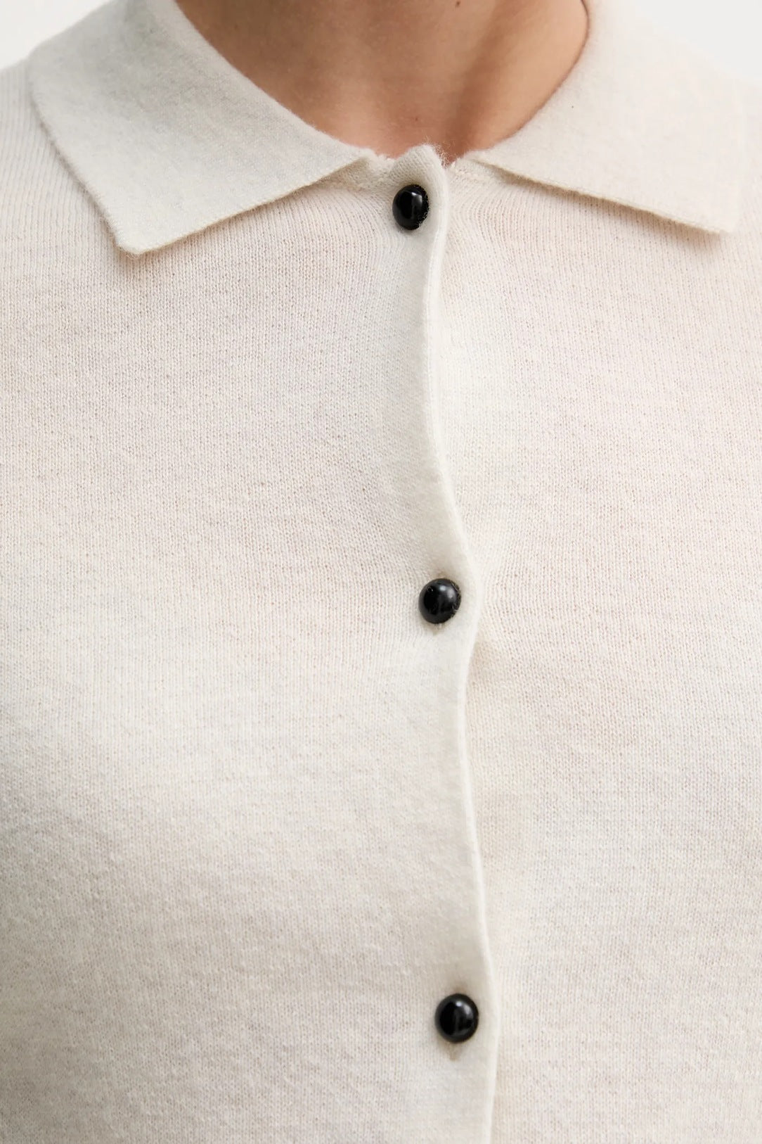 Knitted polo cardigan