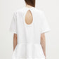 Peplum T-shirt Bright White