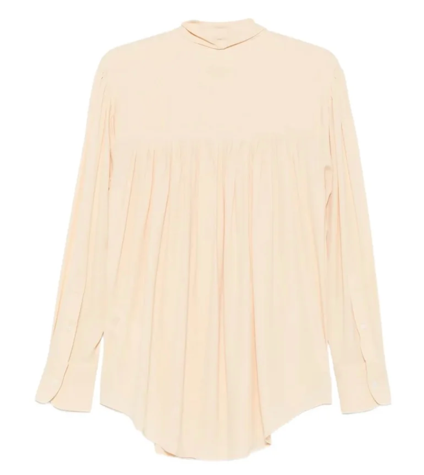 Long Sleeves Blouse With Ascot Collar