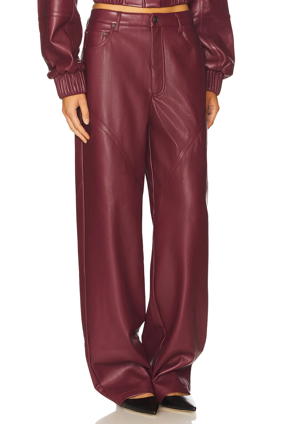 Mid Waisted Piping Pants