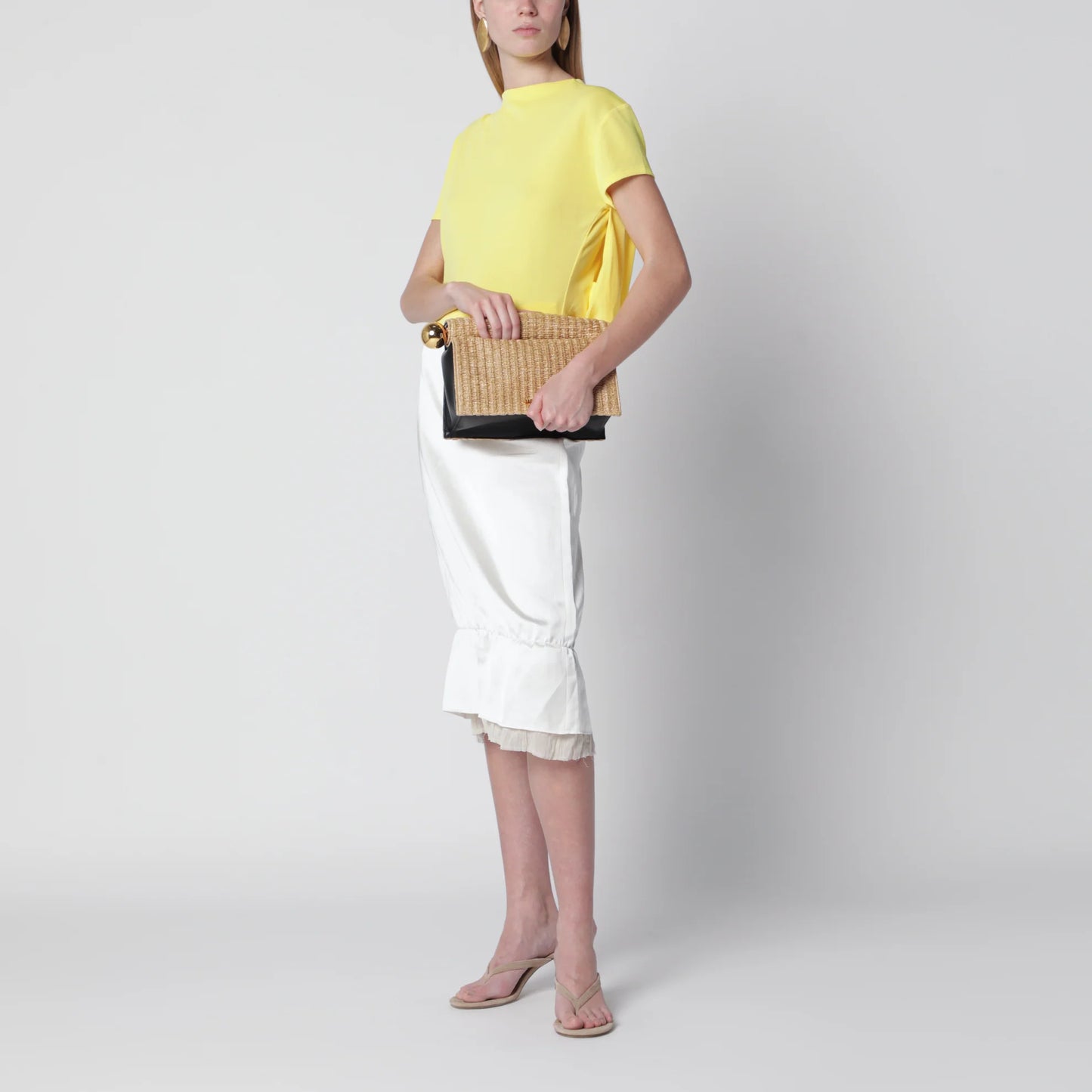 Yellow t-shirt on a white background