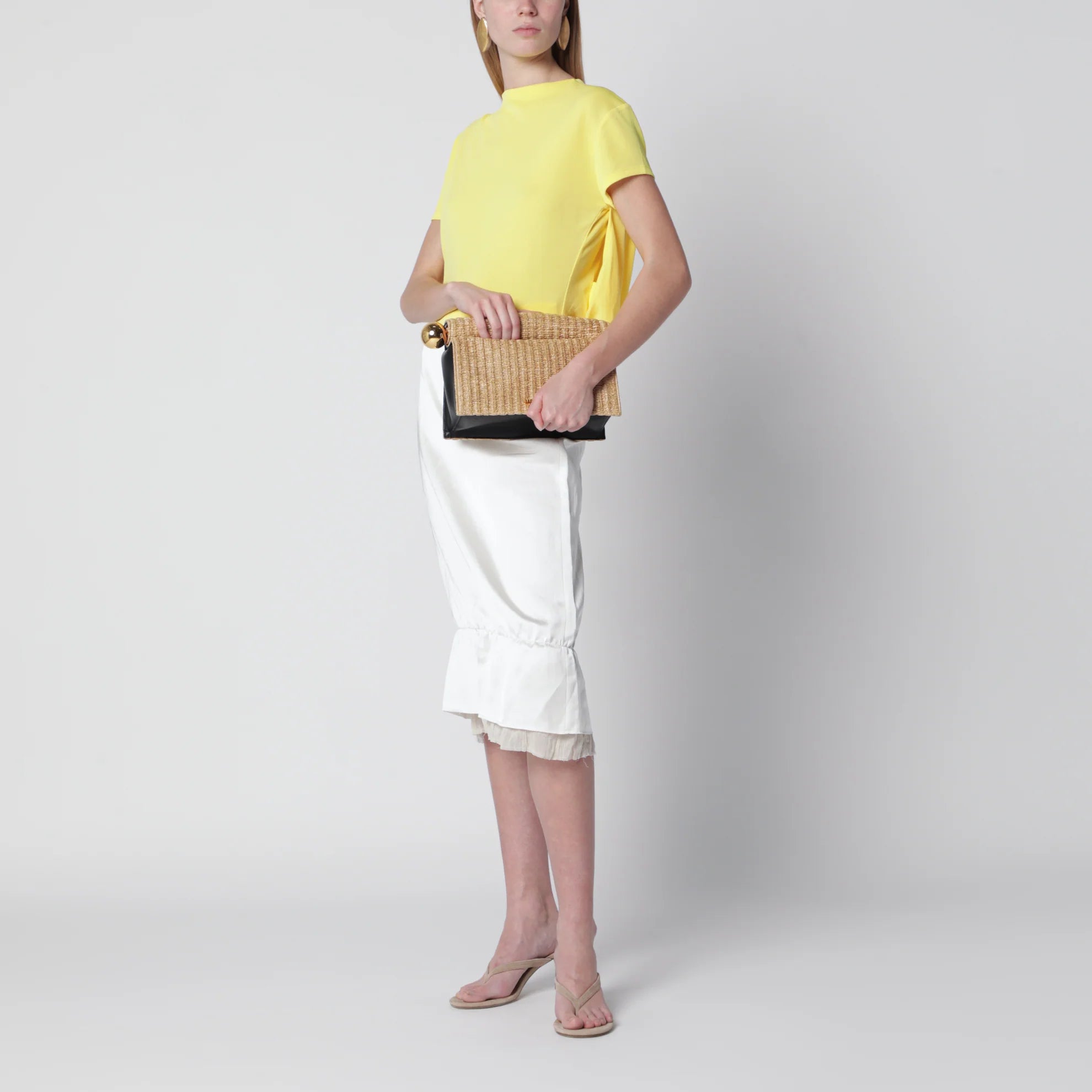 Yellow t-shirt on a white background