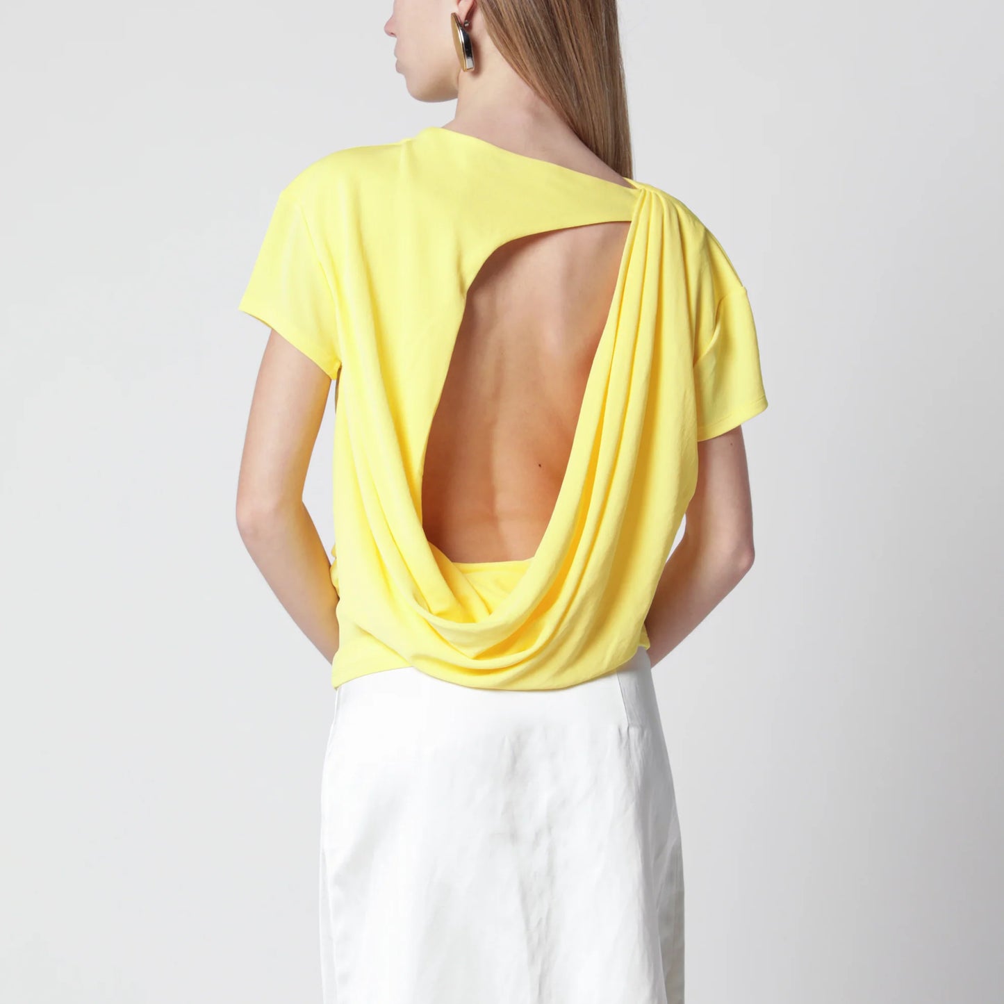 Yellow t-shirt on a white background