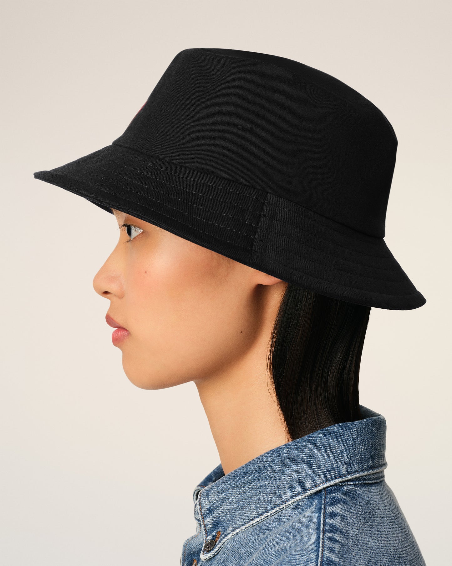 Cotton Ami de Coeur Embroidery Bucket Hat
