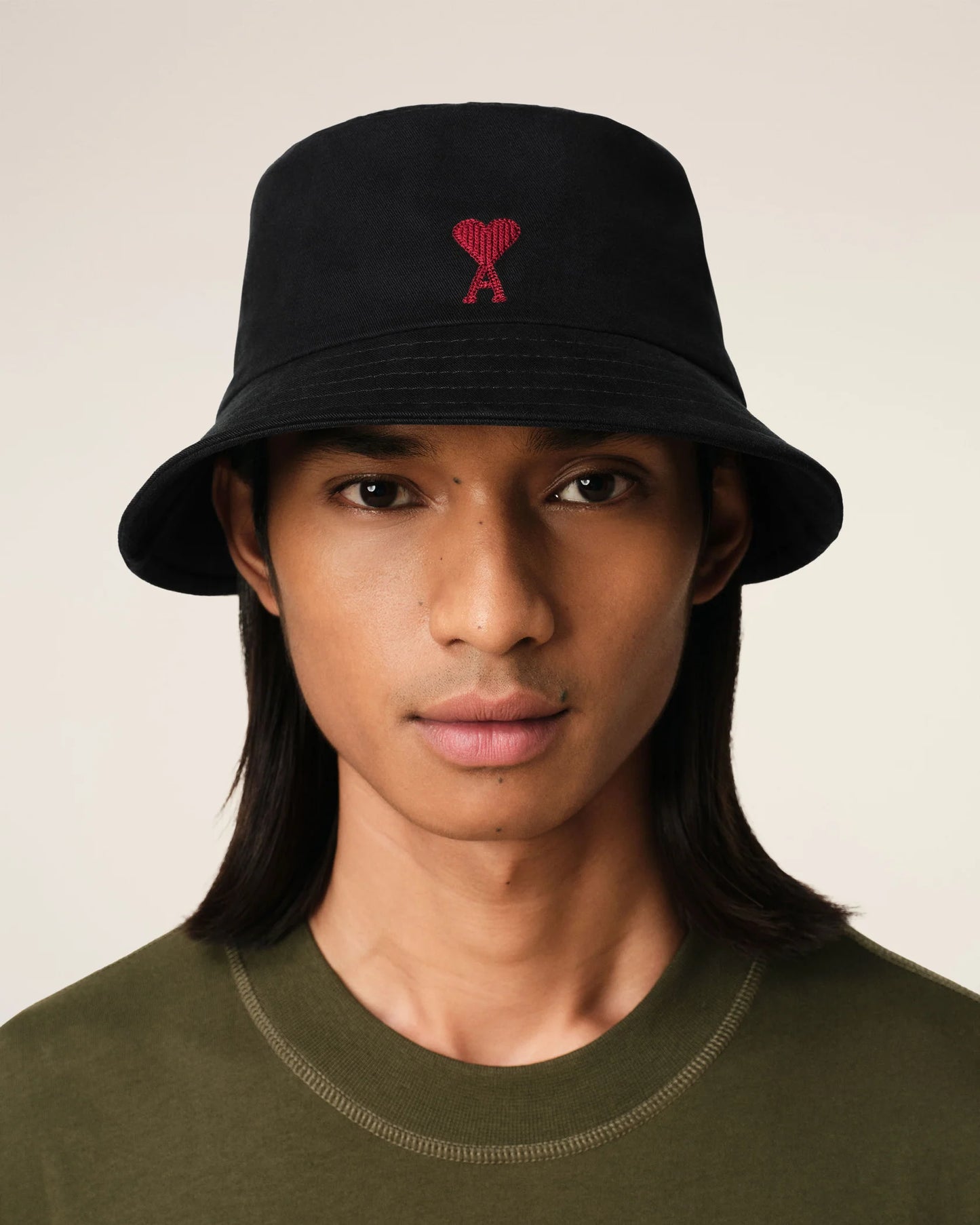 Cotton Ami de Coeur Embroidery Bucket Hat