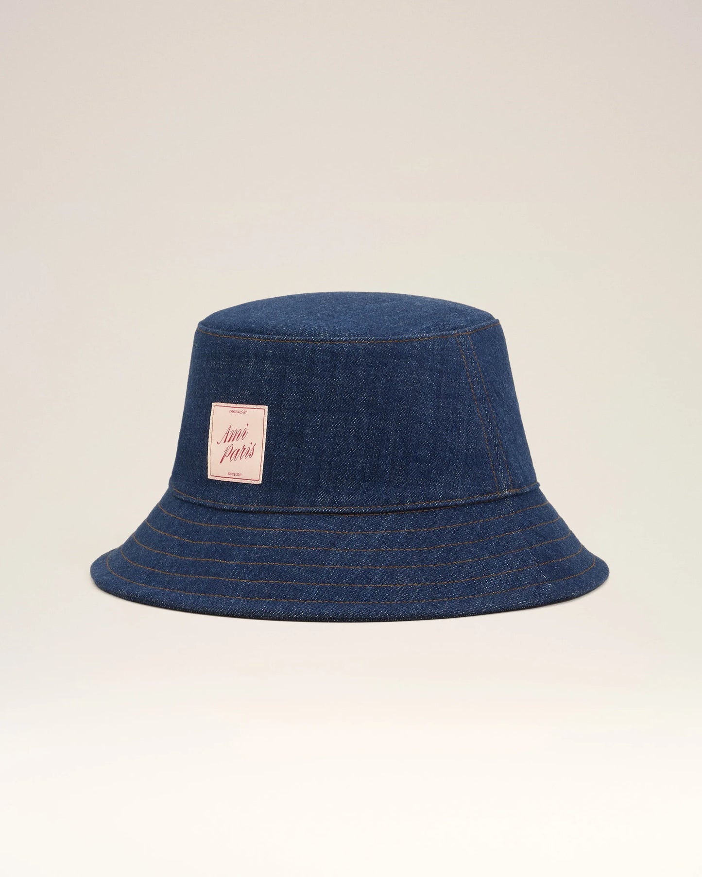 Denim Cotton Ami Paris Heritage Patch Hat