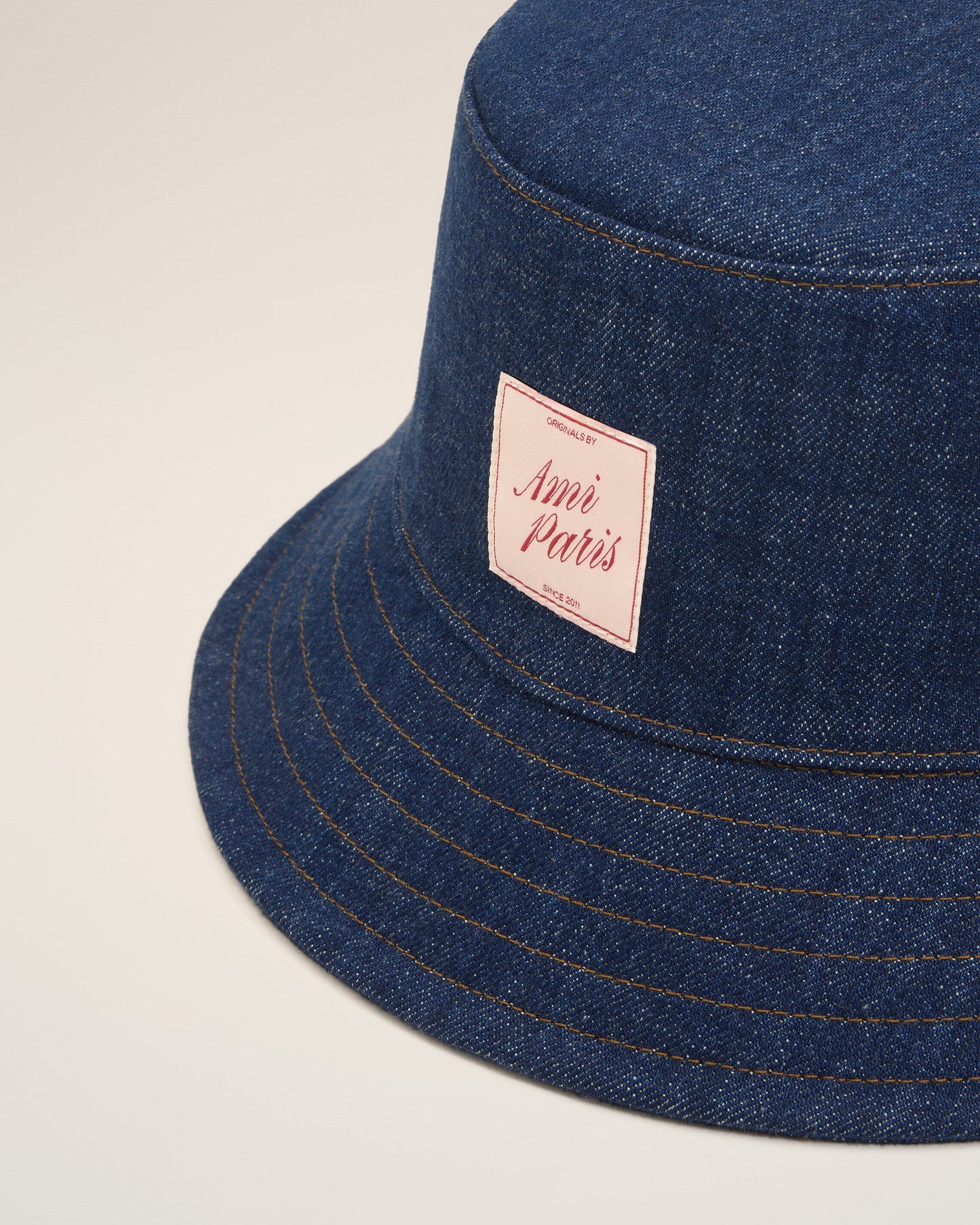 Denim Cotton Ami Paris Heritage Patch Hat