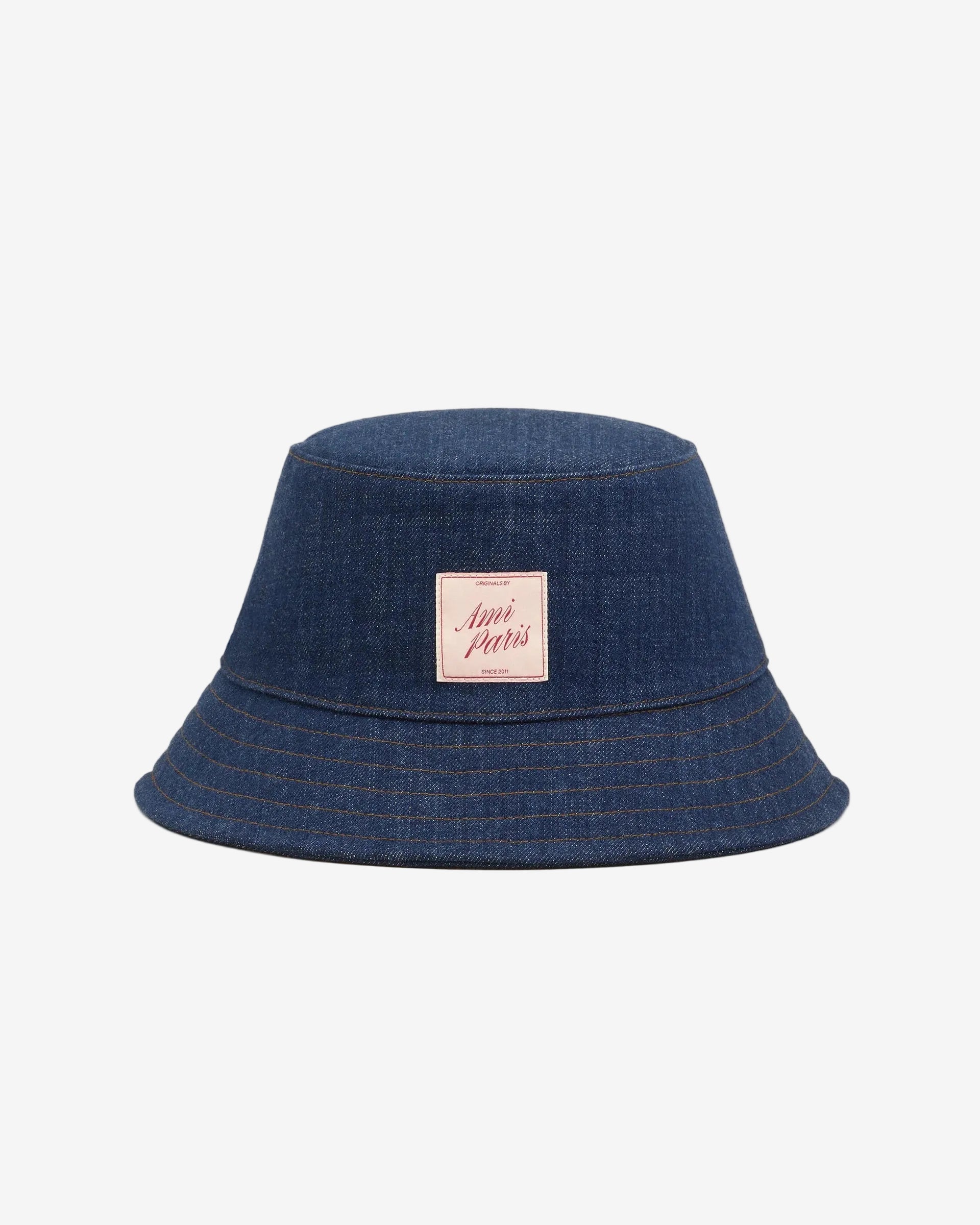 Denim Cotton Ami Paris Heritage Patch Hat