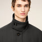Black jacket on a beige background