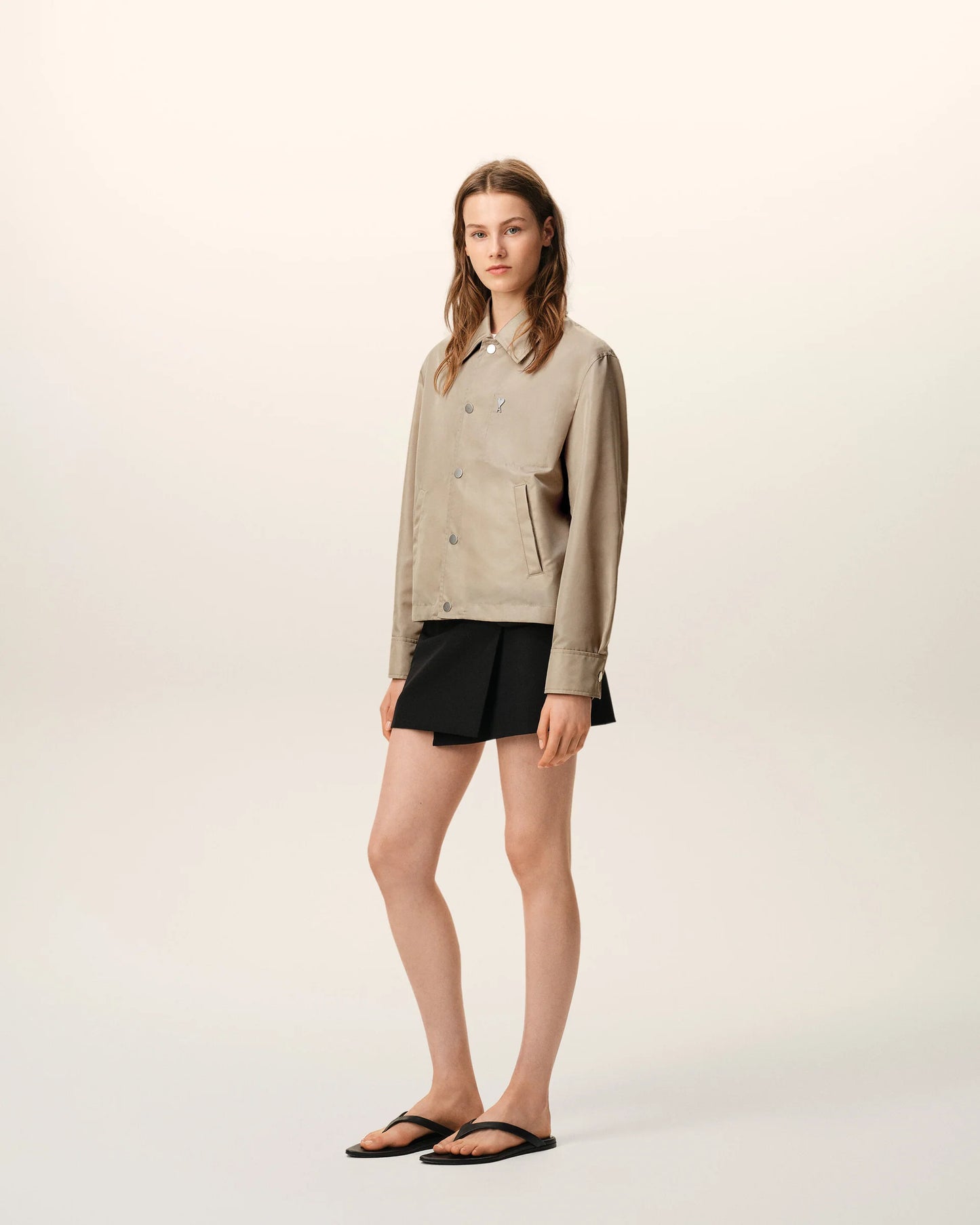 Buttoned Jacket With Ami De Coeur Stud