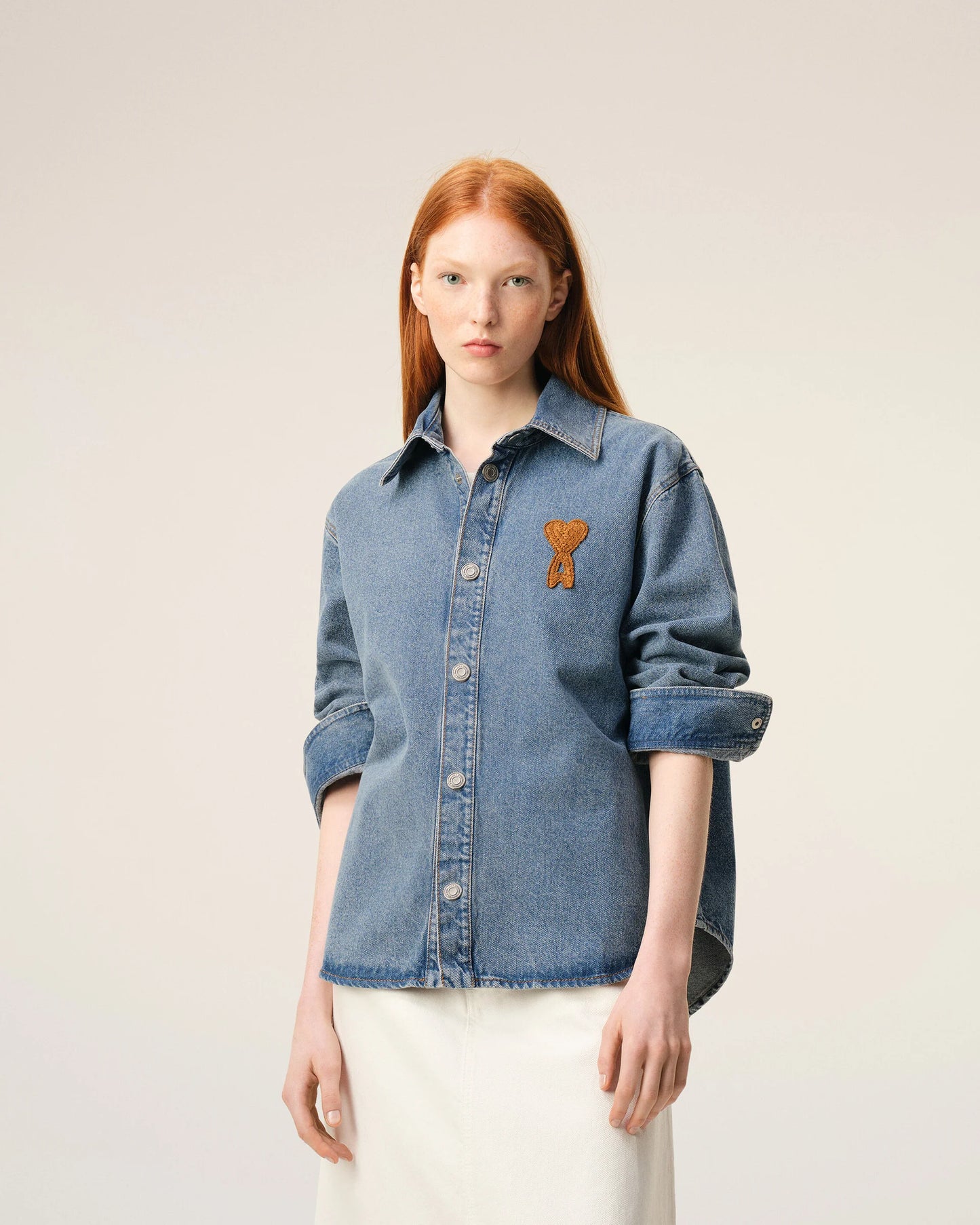 Overshirt With Knitted Ami De Coeur