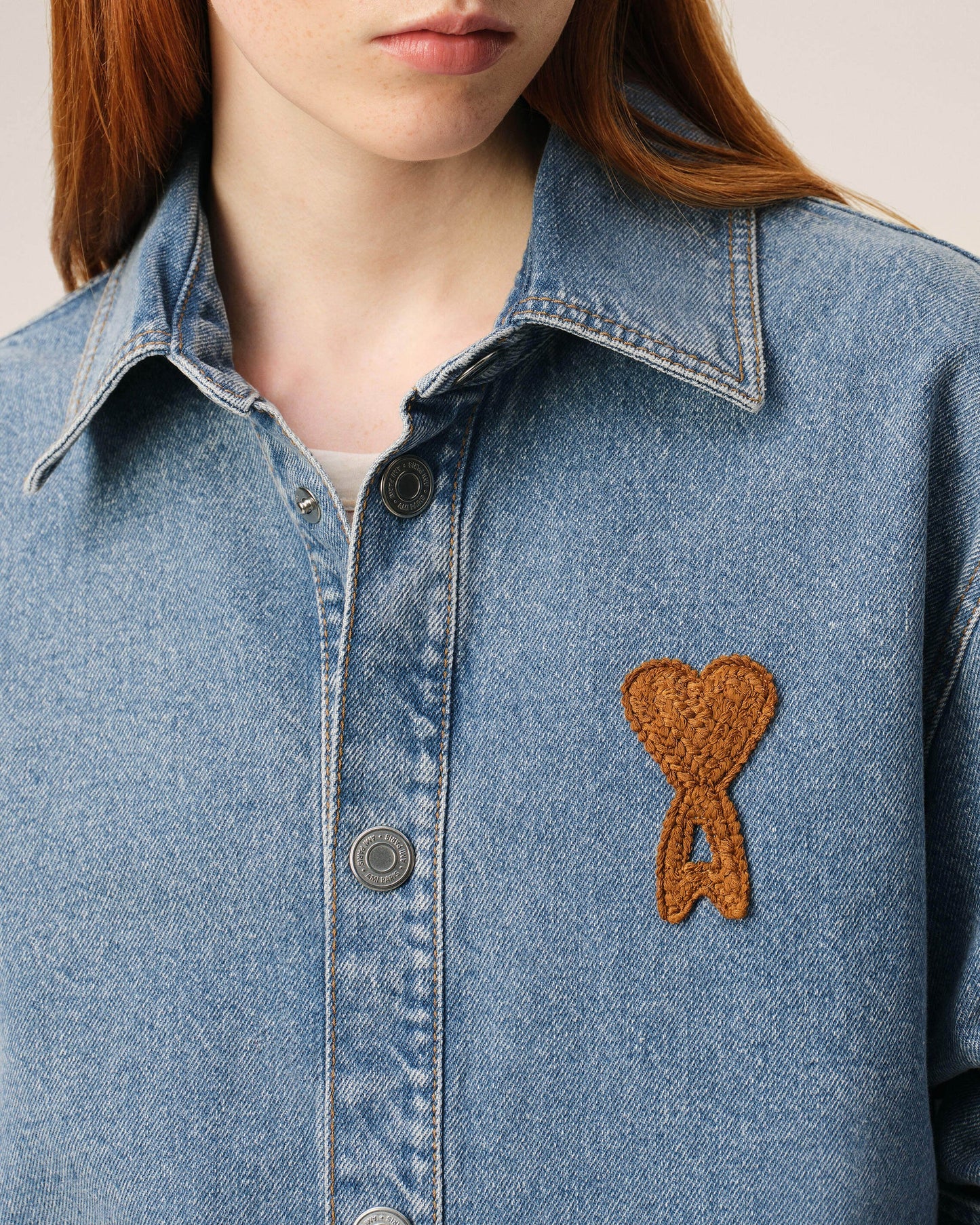 Overshirt With Knitted Ami De Coeur
