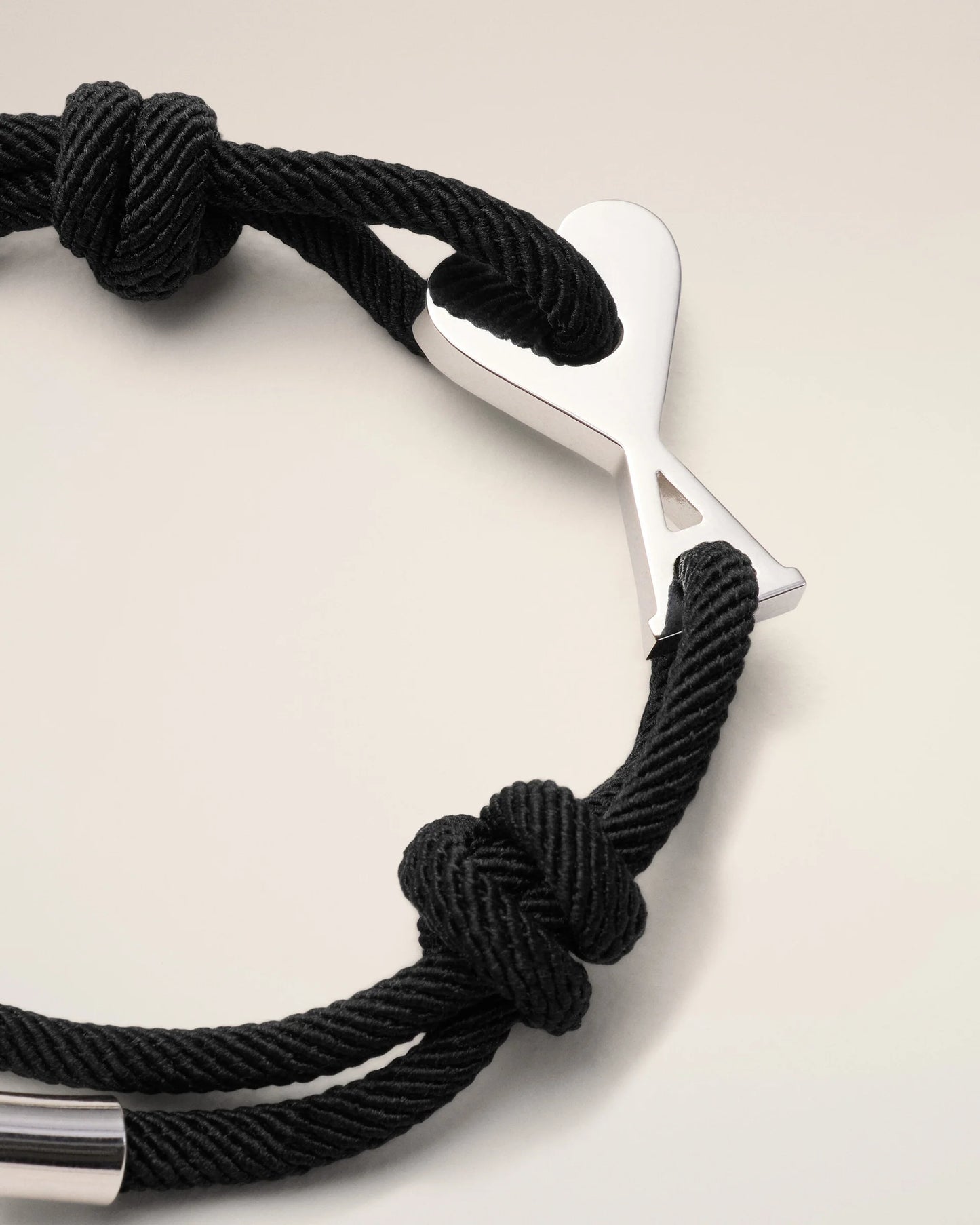 Cord Silver Brass Ami De Coeur Bracelet