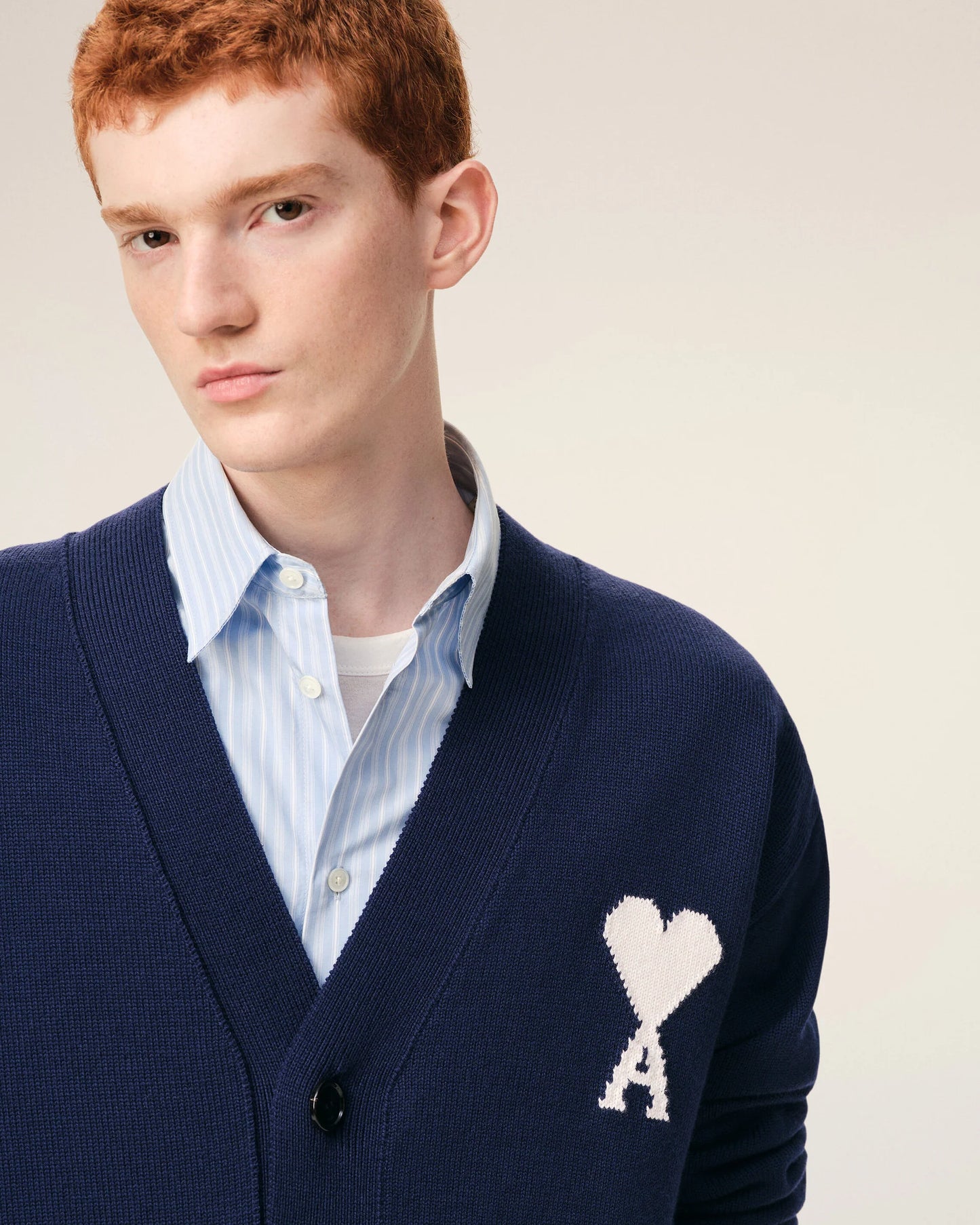 Cardigan With White Ami De Coeur