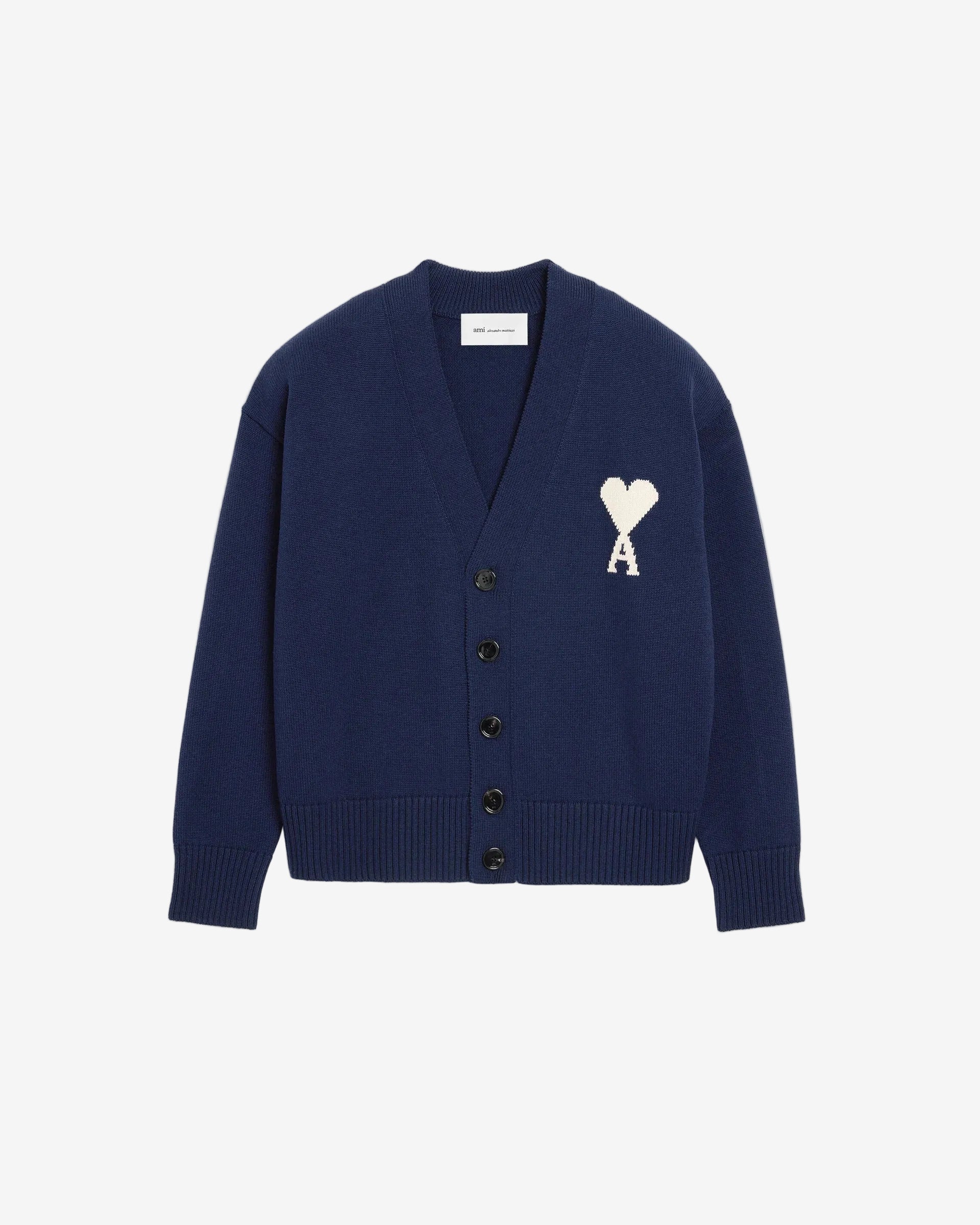 Cardigan With White Ami De Coeur