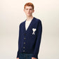 Cardigan With White Ami De Coeur
