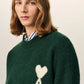 Crewneck Alpaca Sweater With Ami de Coeur