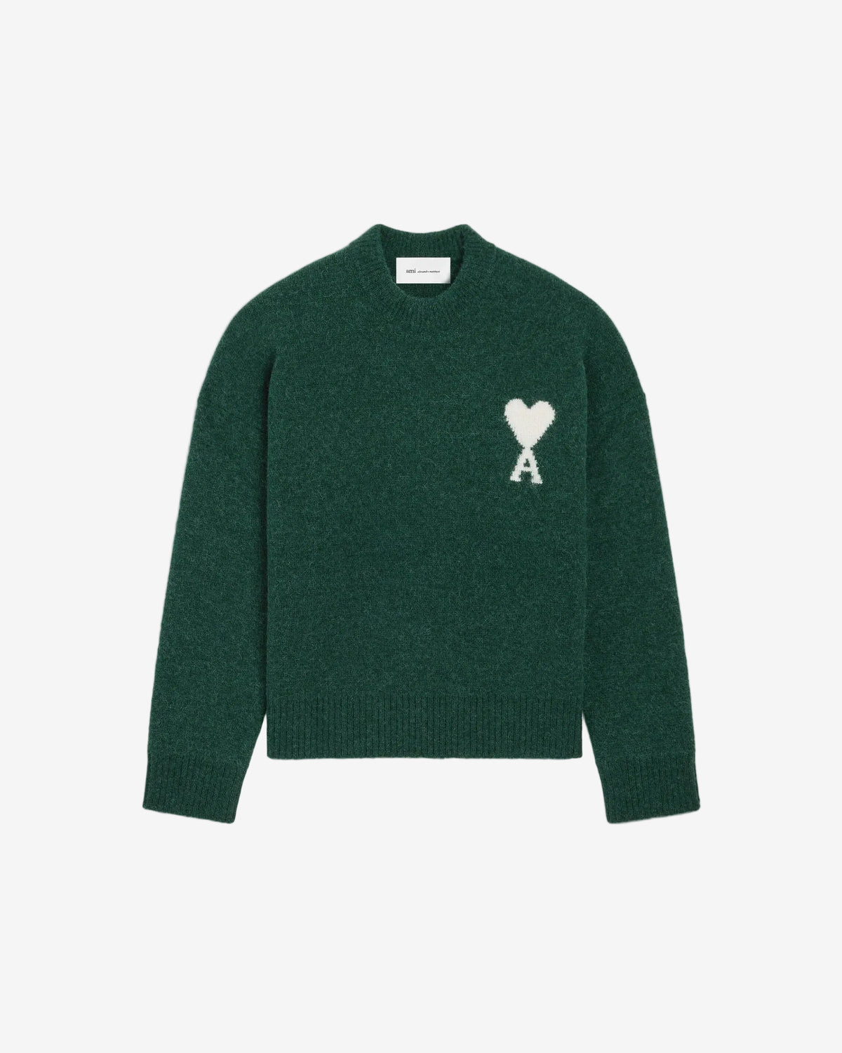 Crewneck Alpaca Sweater With Ami de Coeur