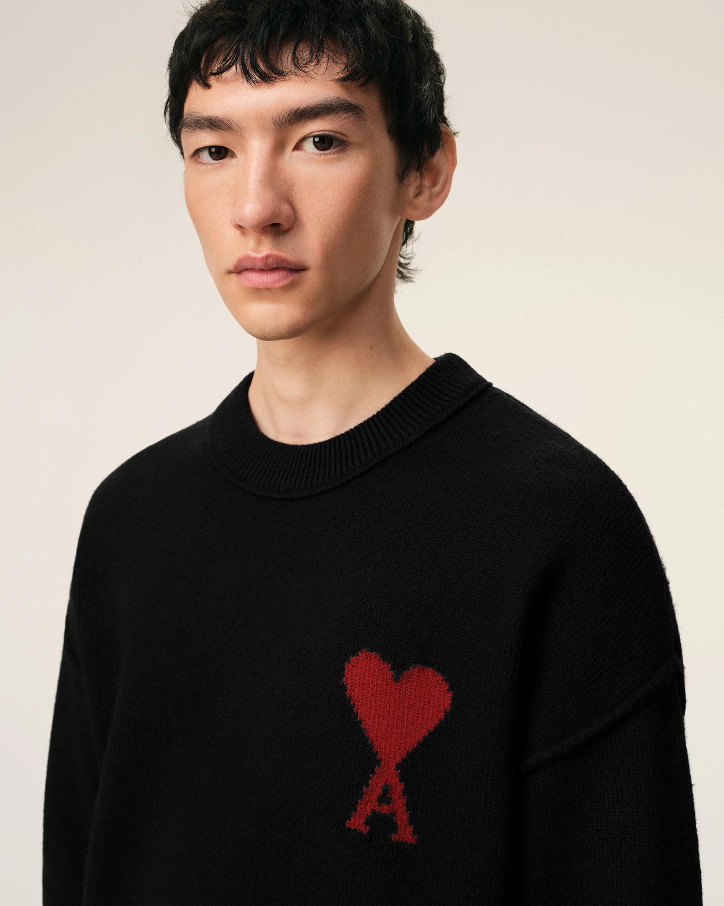Ami De Coeur Wool Crewneck Sweater