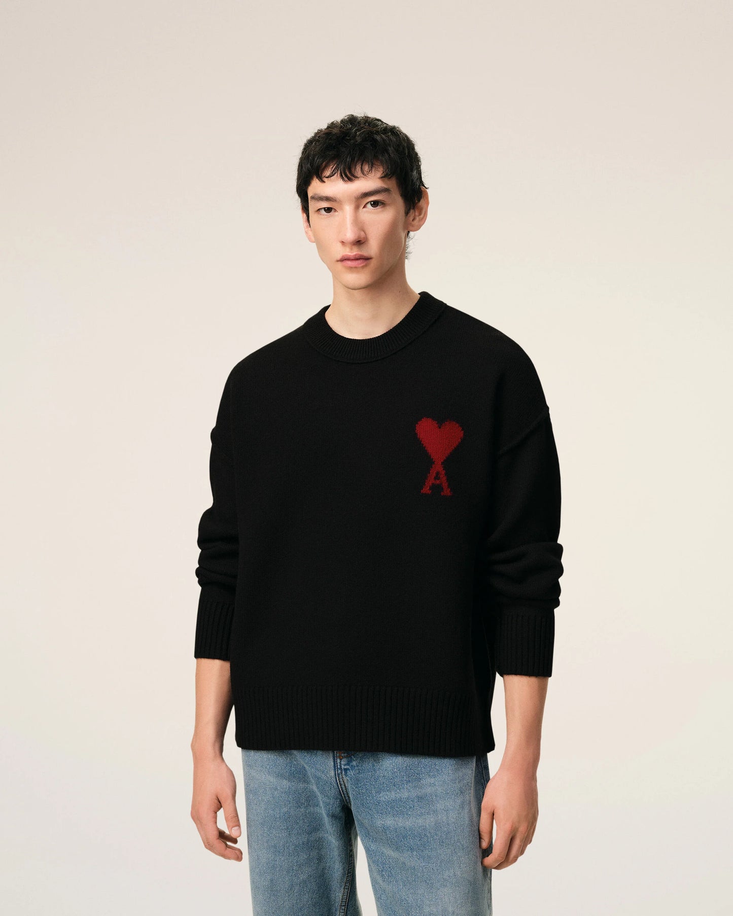 Ami De Coeur Wool Crewneck Sweater