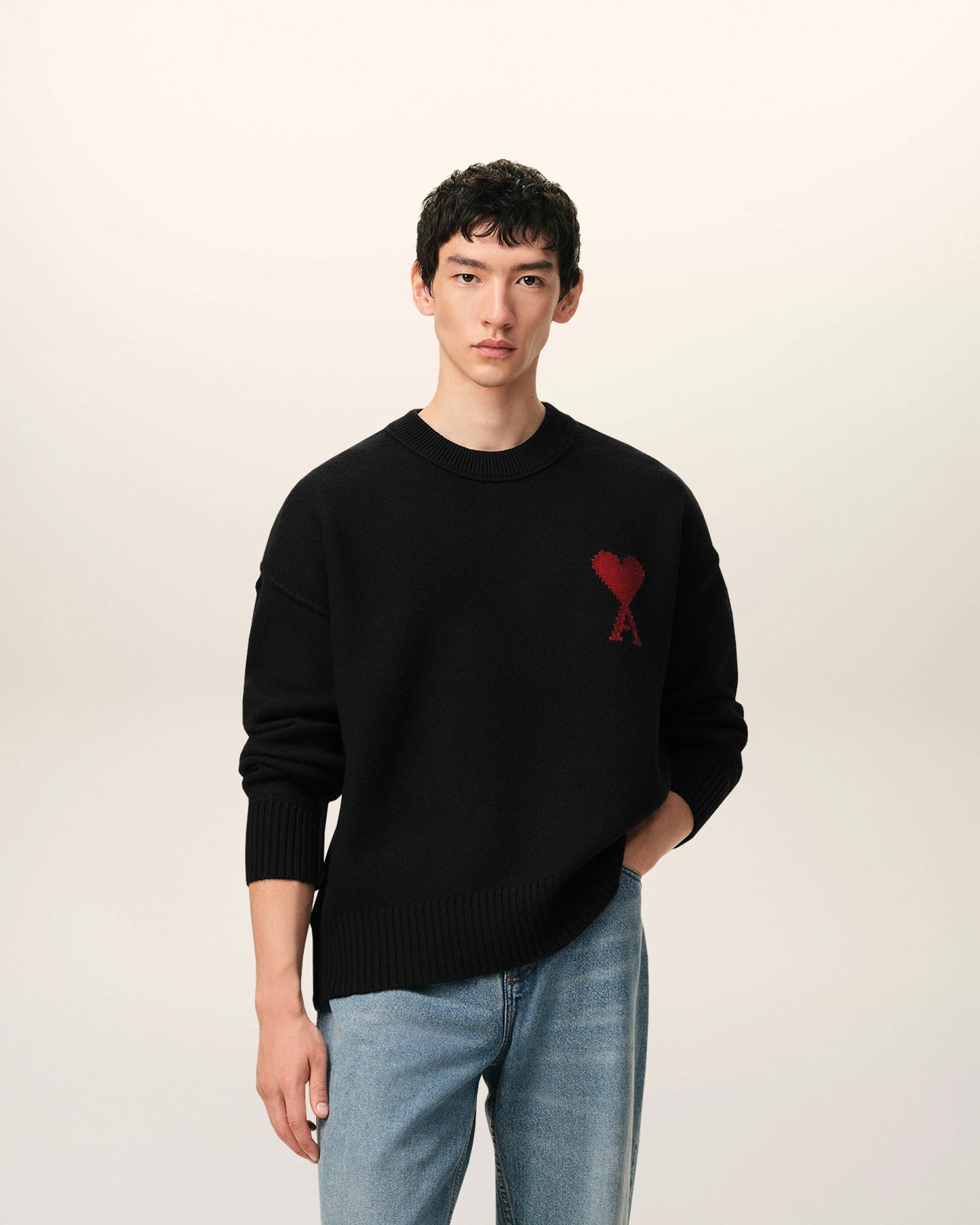 Ami De Coeur Wool Crewneck Sweater