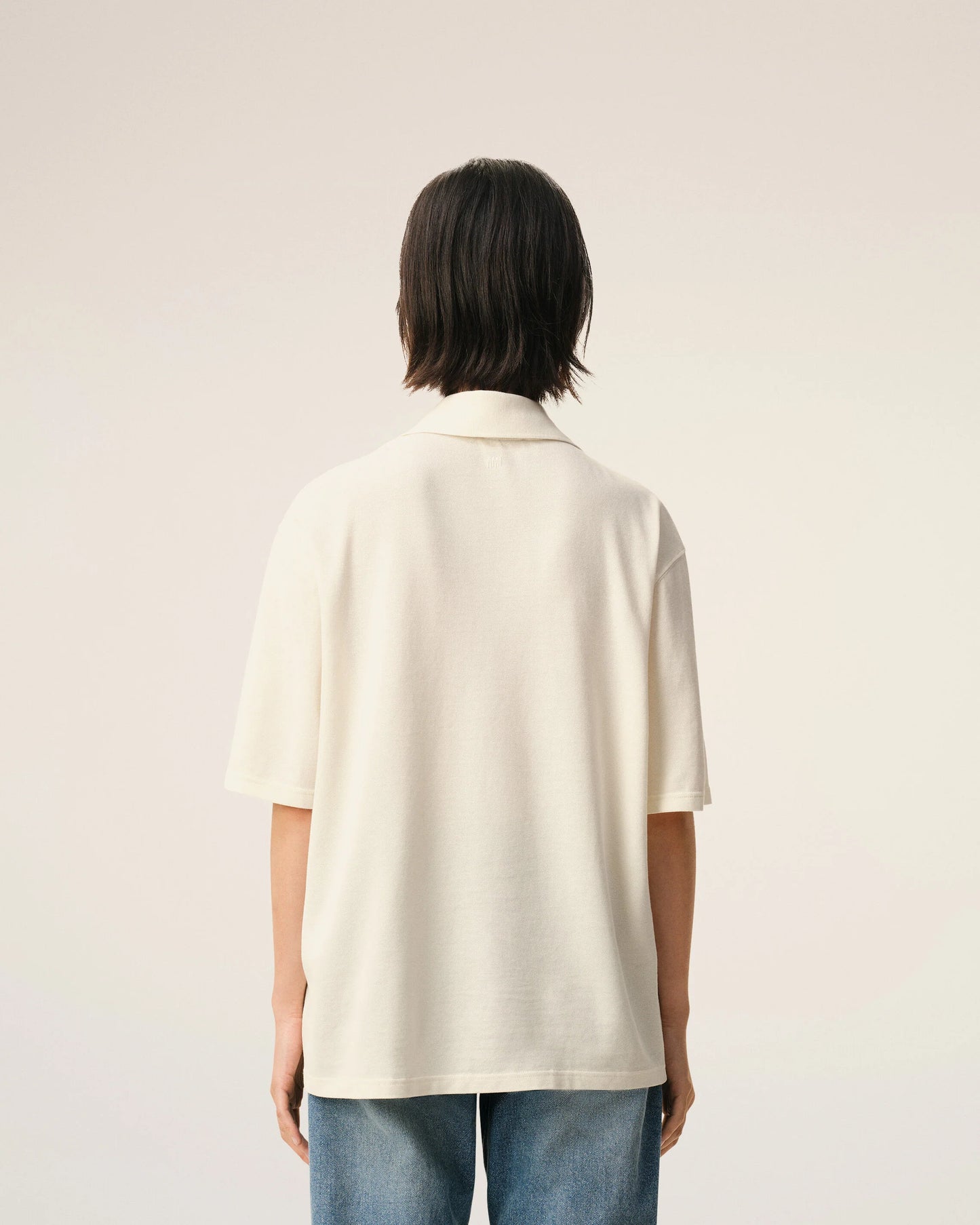 Boxy Fit Polo With Ami De Coeur Knitted Patch