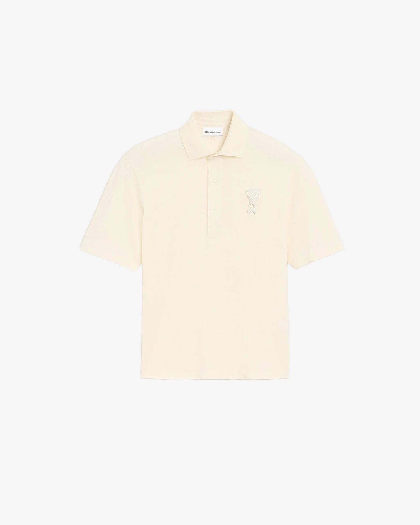 Boxy Fit Polo With Ami De Coeur Knitted Patch