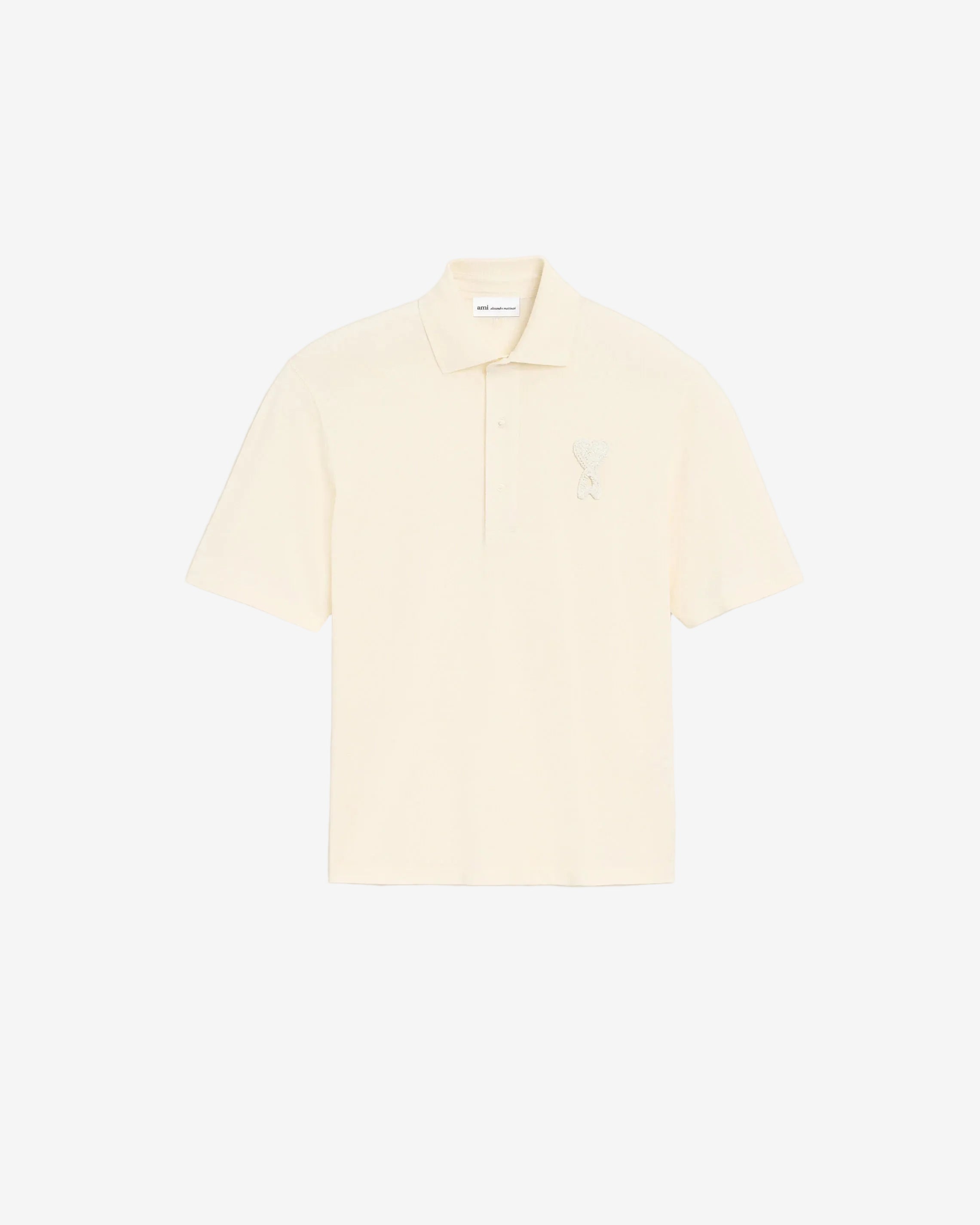 Boxy Fit Polo With Ami De Coeur Knitted Patch