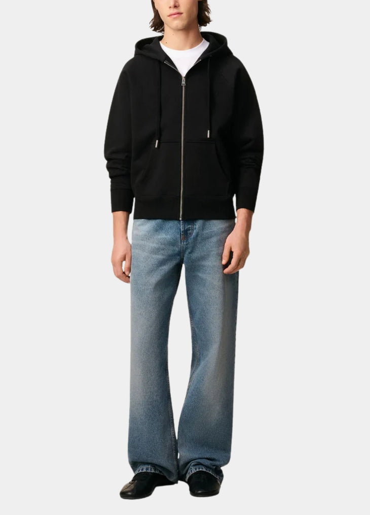 Small ADC Embossed Zipped Hoodie With Hood