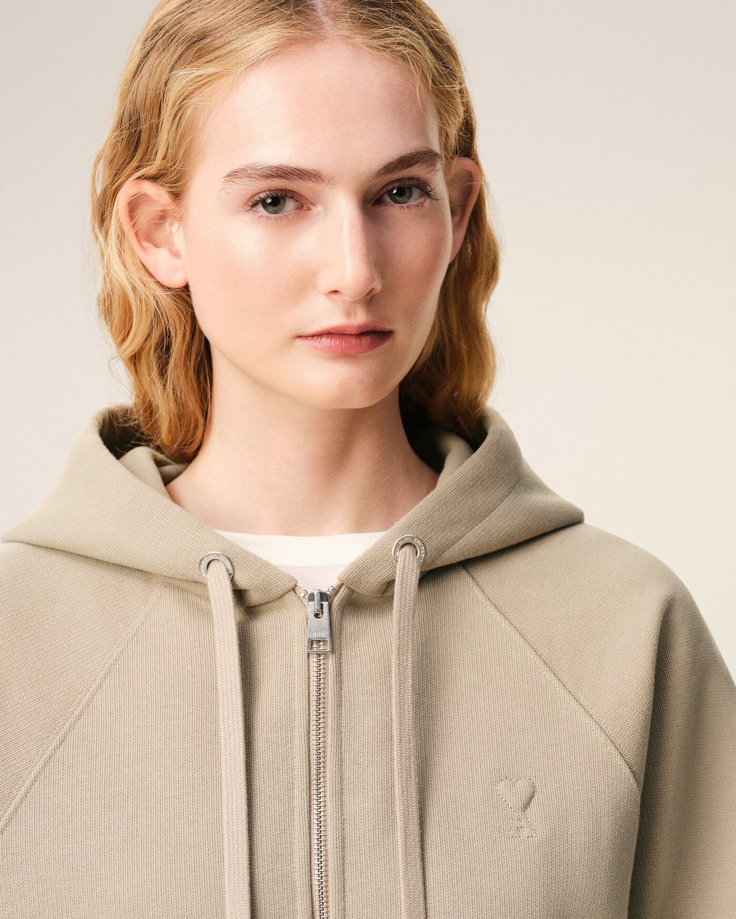 Small ADC Embossed Zipped Hoodie With Hood