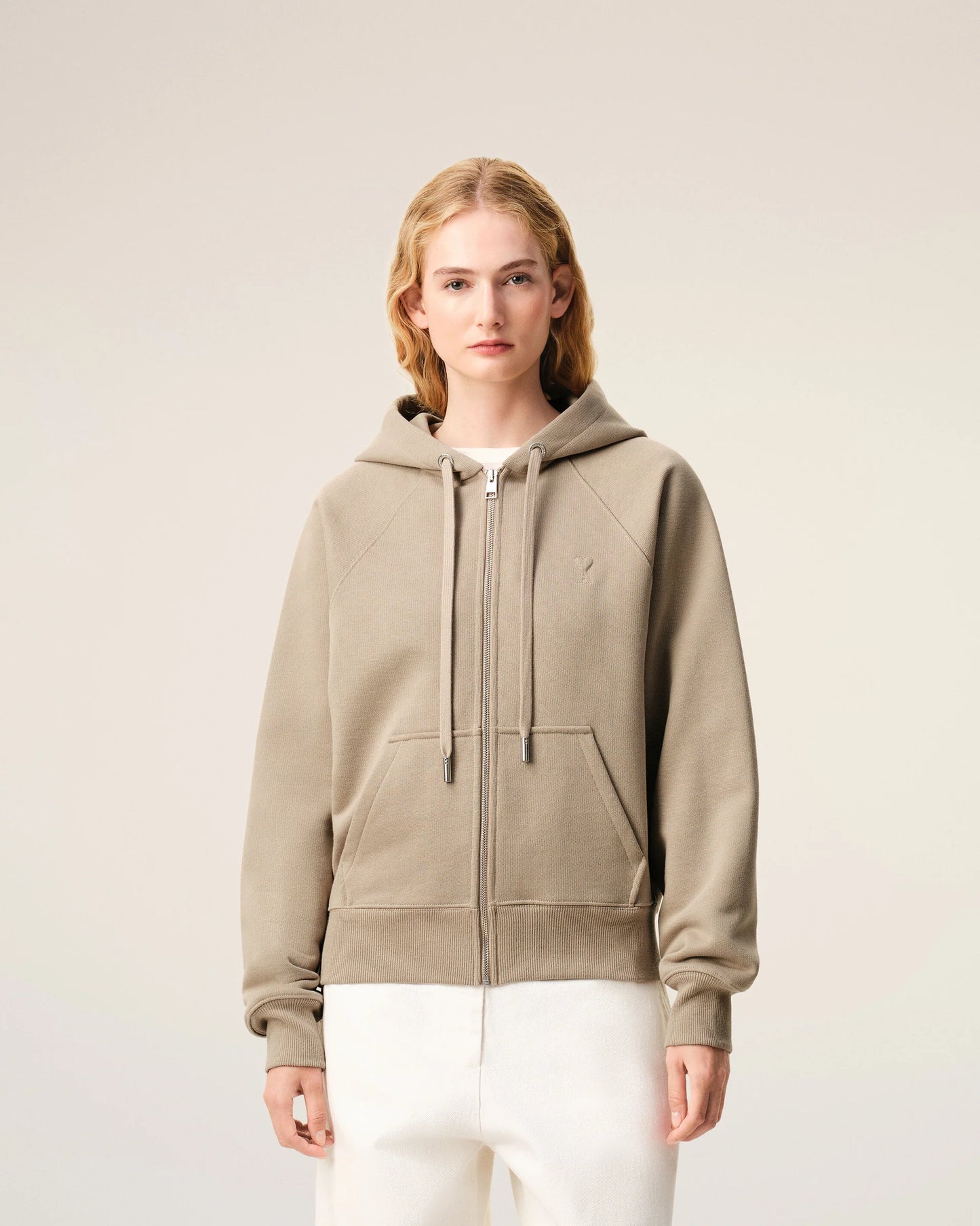 Small ADC Embossed Zipped Hoodie With Hood