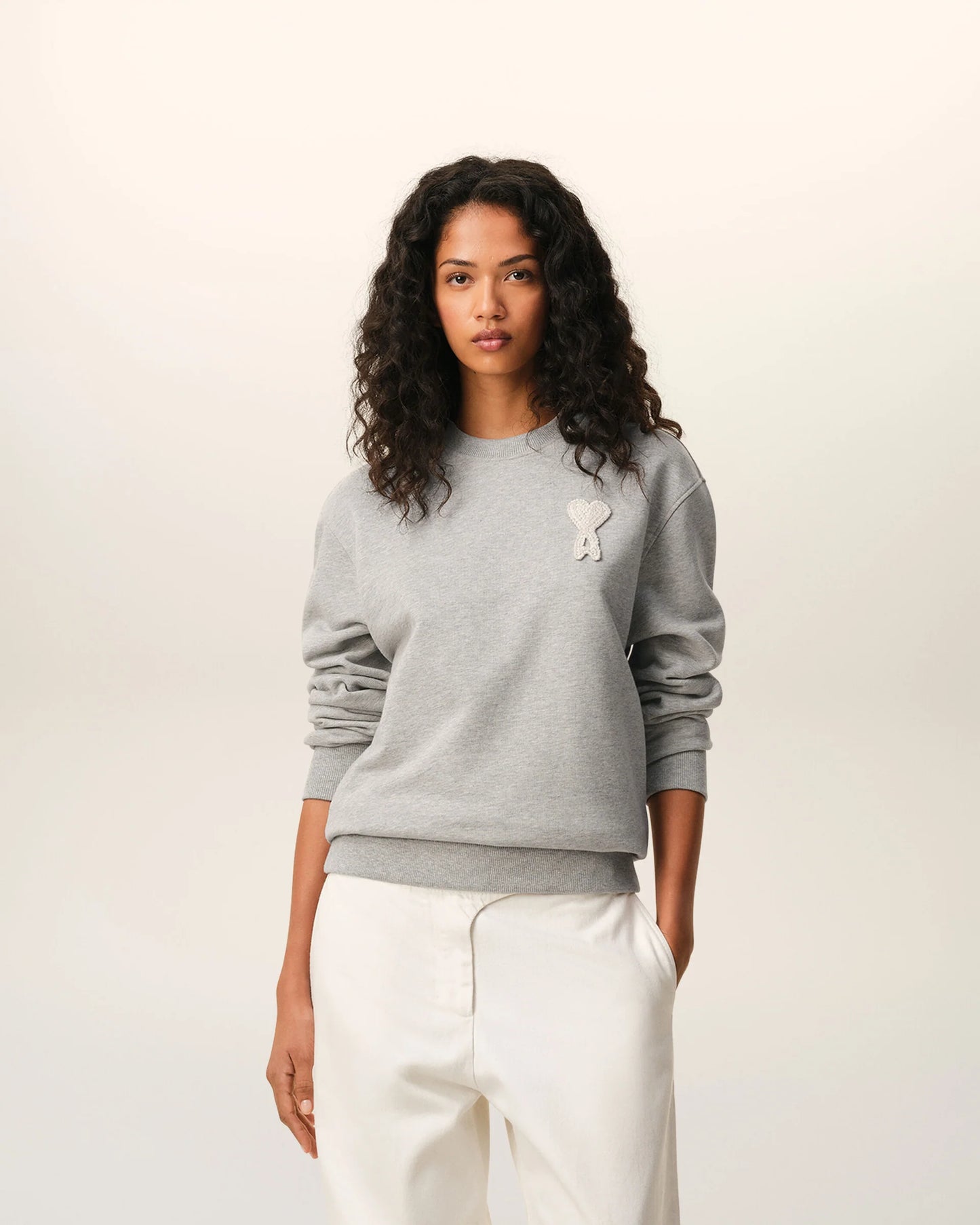 Cotton Knitted Ami De Coeur Sweatshirt