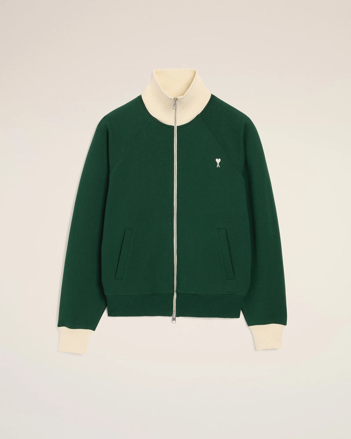 Zipped Cotton Sweatshirt With Ami de Coeur