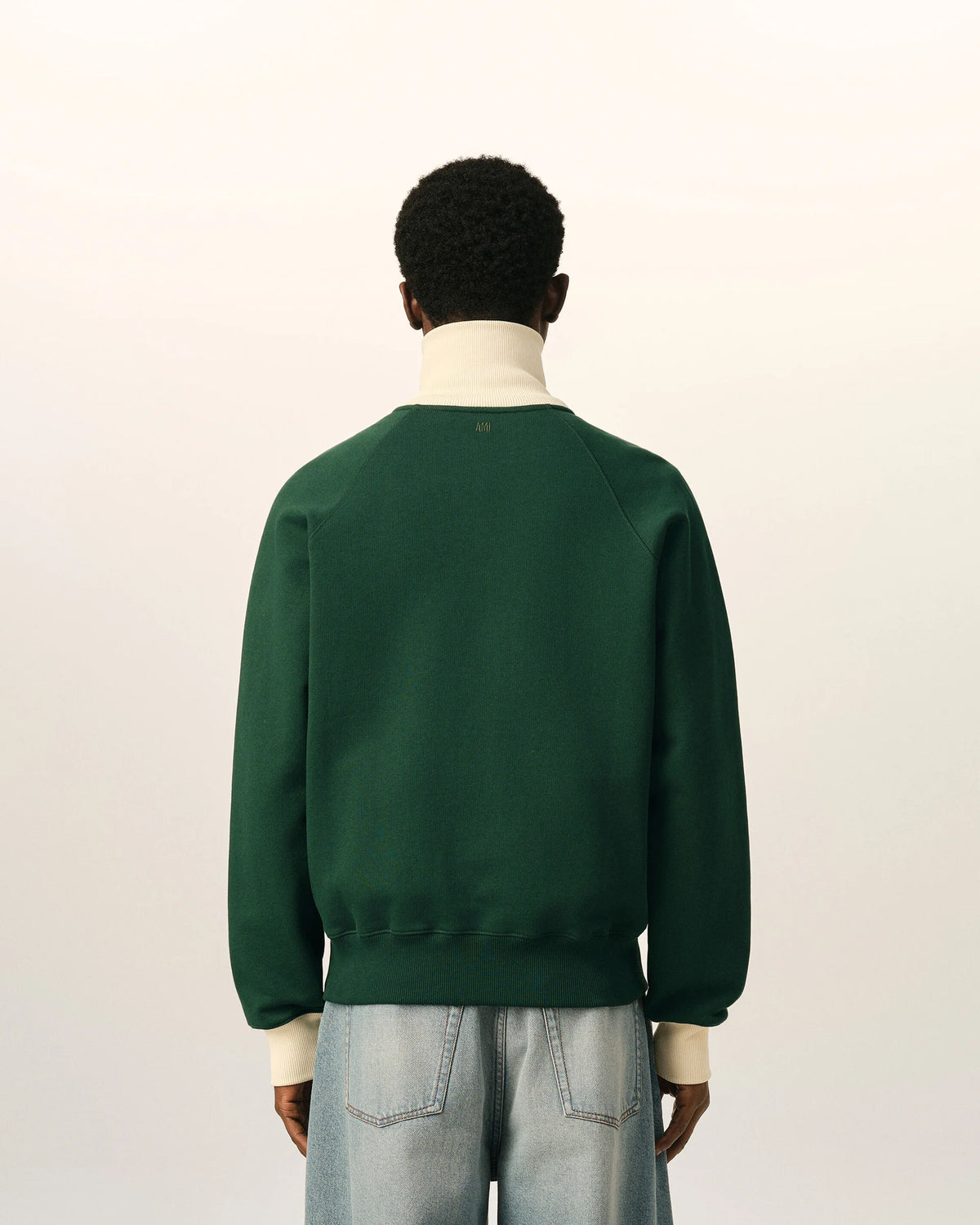 Zipped Cotton Sweatshirt With Ami de Coeur