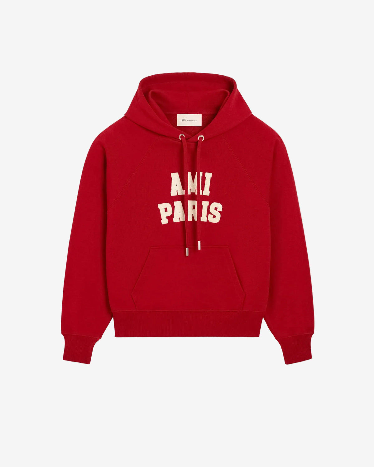 Hoodie With Ami Paris Felt Embroidery
