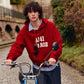Hoodie With Ami Paris Felt Embroidery