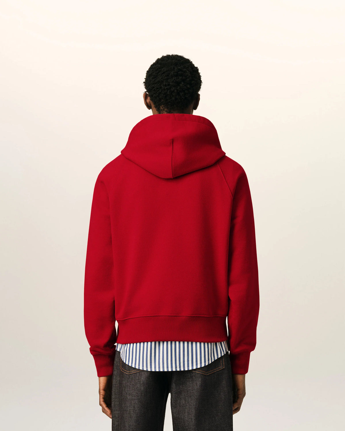 Hoodie With Ami Paris Felt Embroidery