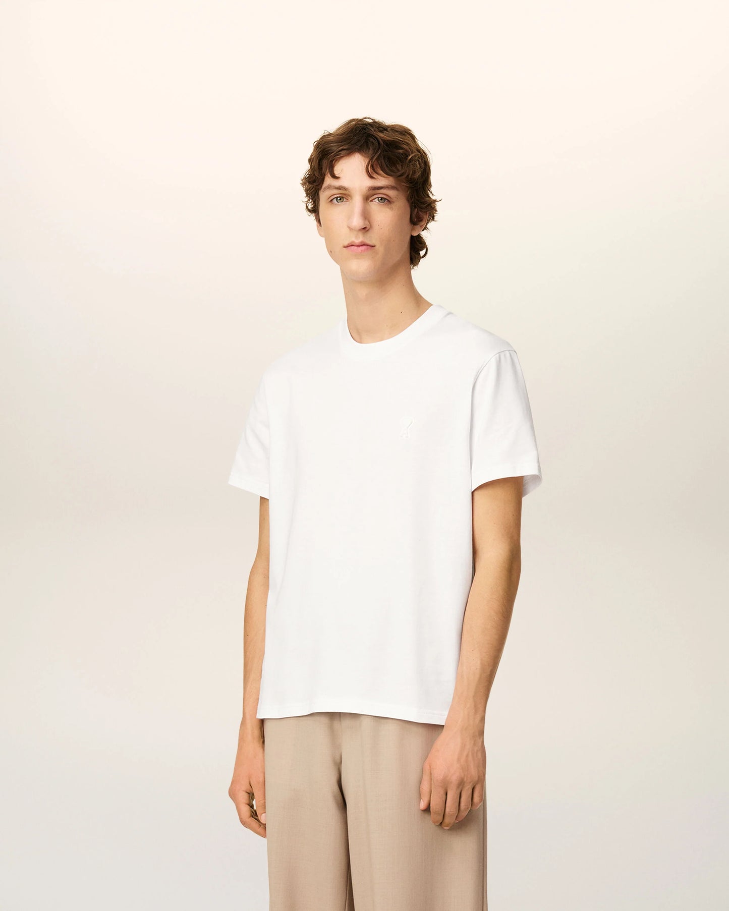 T-shirt With Tonal Embossed Big Ami De Coeur