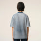 Blue Cotton Boxy Fit Mariniere Ami De Coeur T-shirt