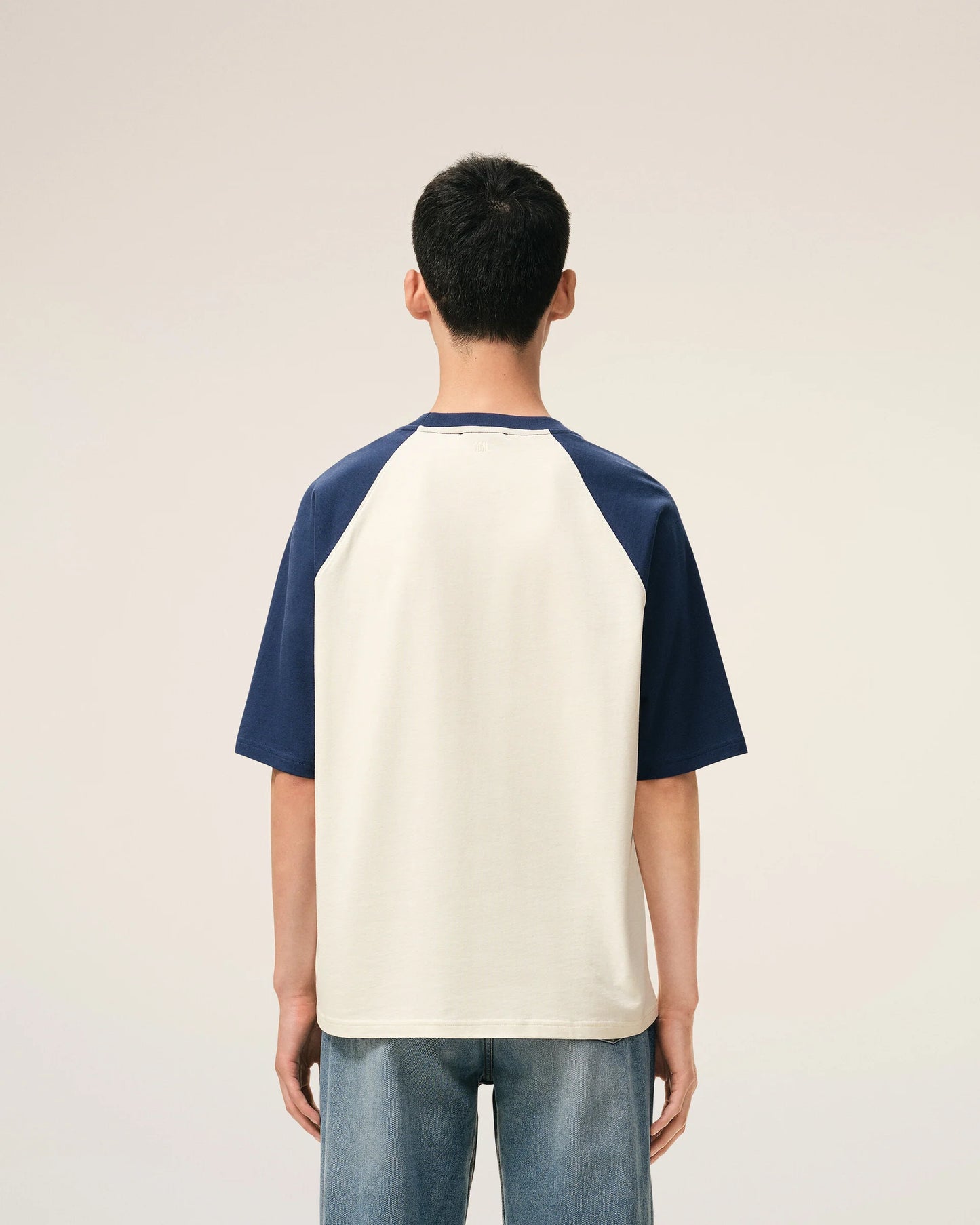 Short Sleeves Boxy Fit T-shirt With Ami De Coeur Knitted Patch