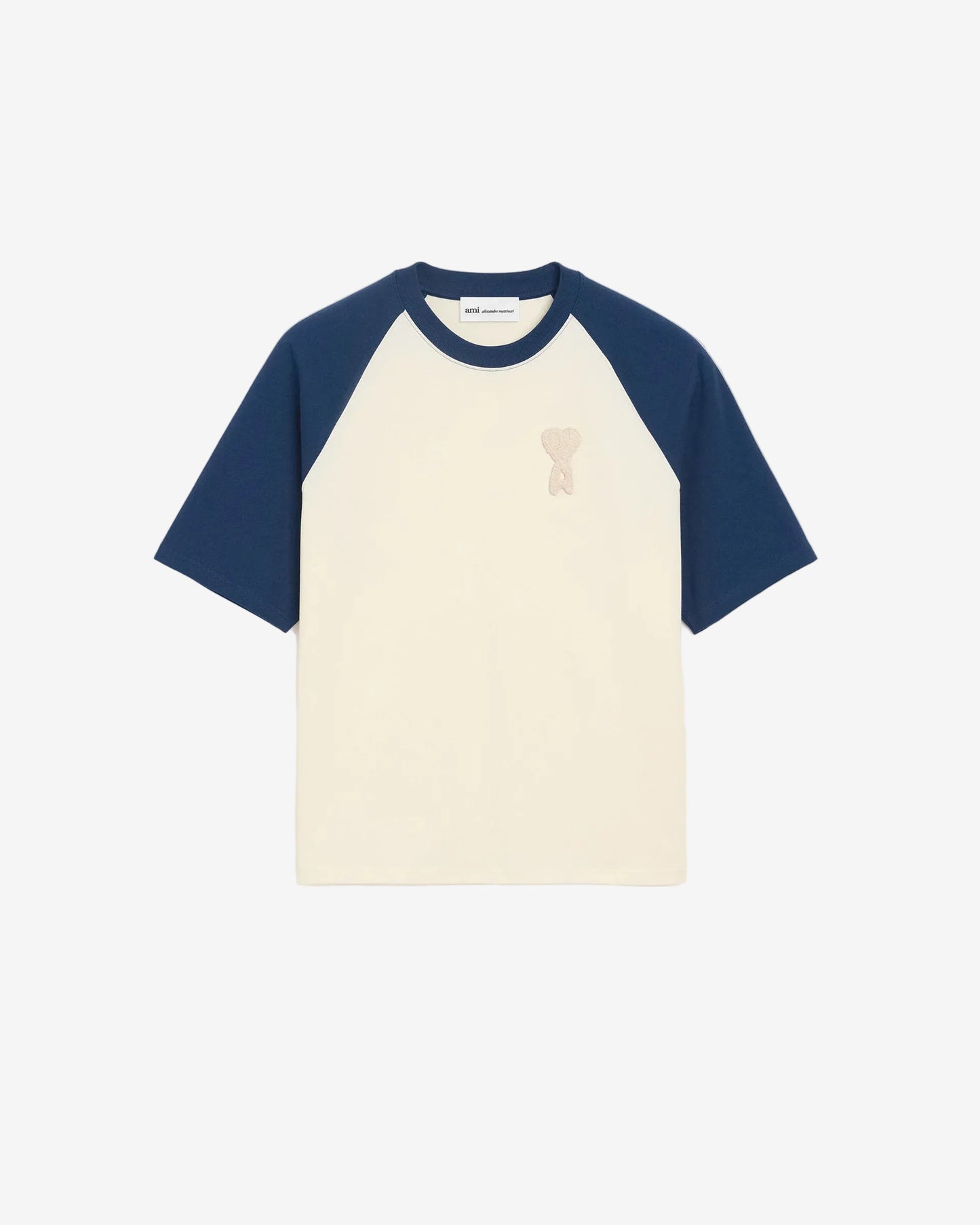 Short Sleeves Boxy Fit T-shirt With Ami De Coeur Knitted Patch