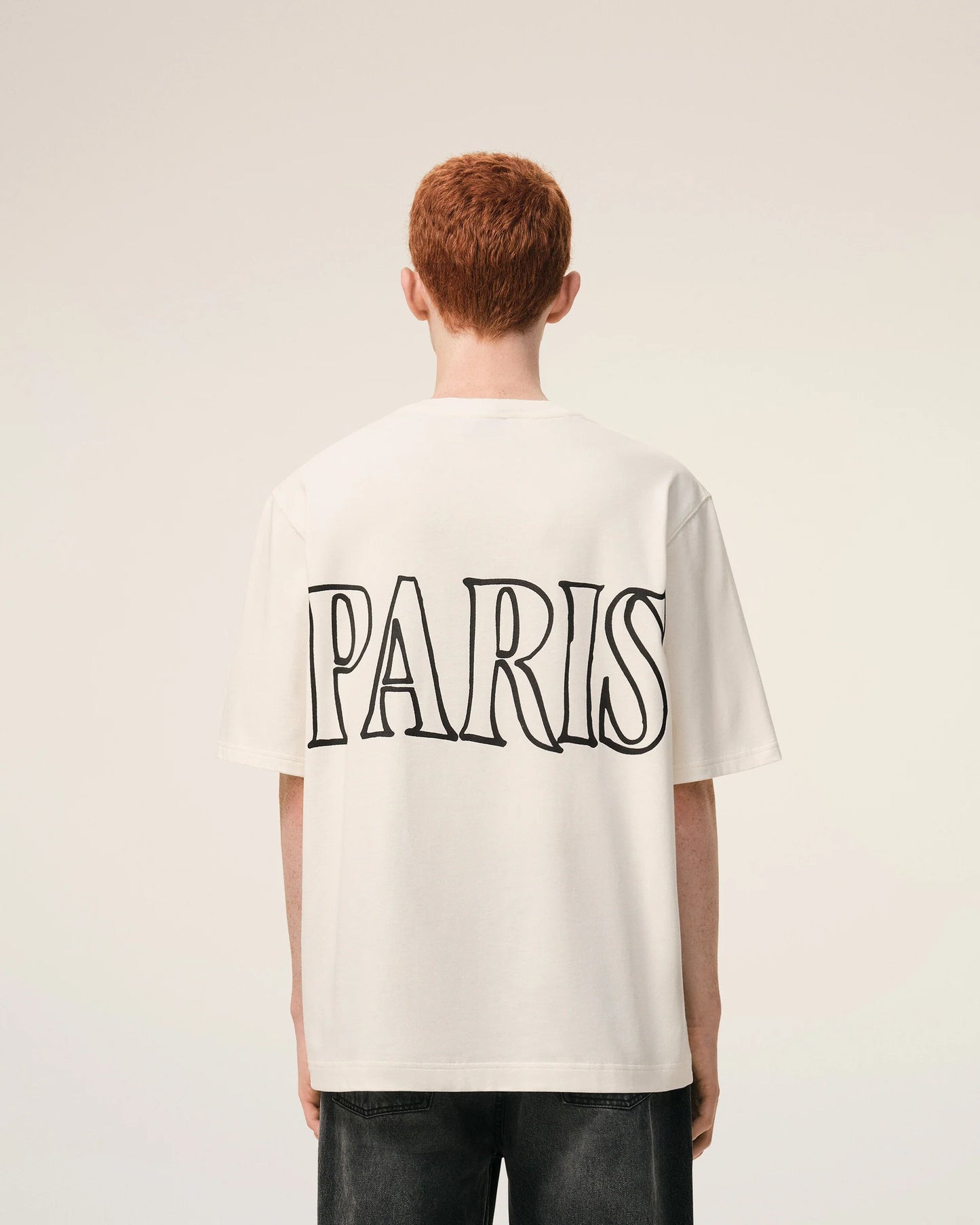 Boxy Fit Short Sleeves T-shirt With Ami Paris Print At Front And Back