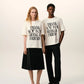 Boxy Fit Short Sleeves T-shirt "Thank You For Being A Friend"