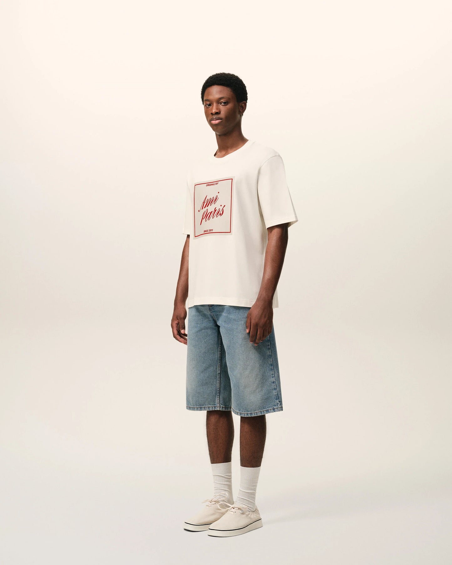 Boxy Fit Short Sleeves T-shirt With Signature Print At Front