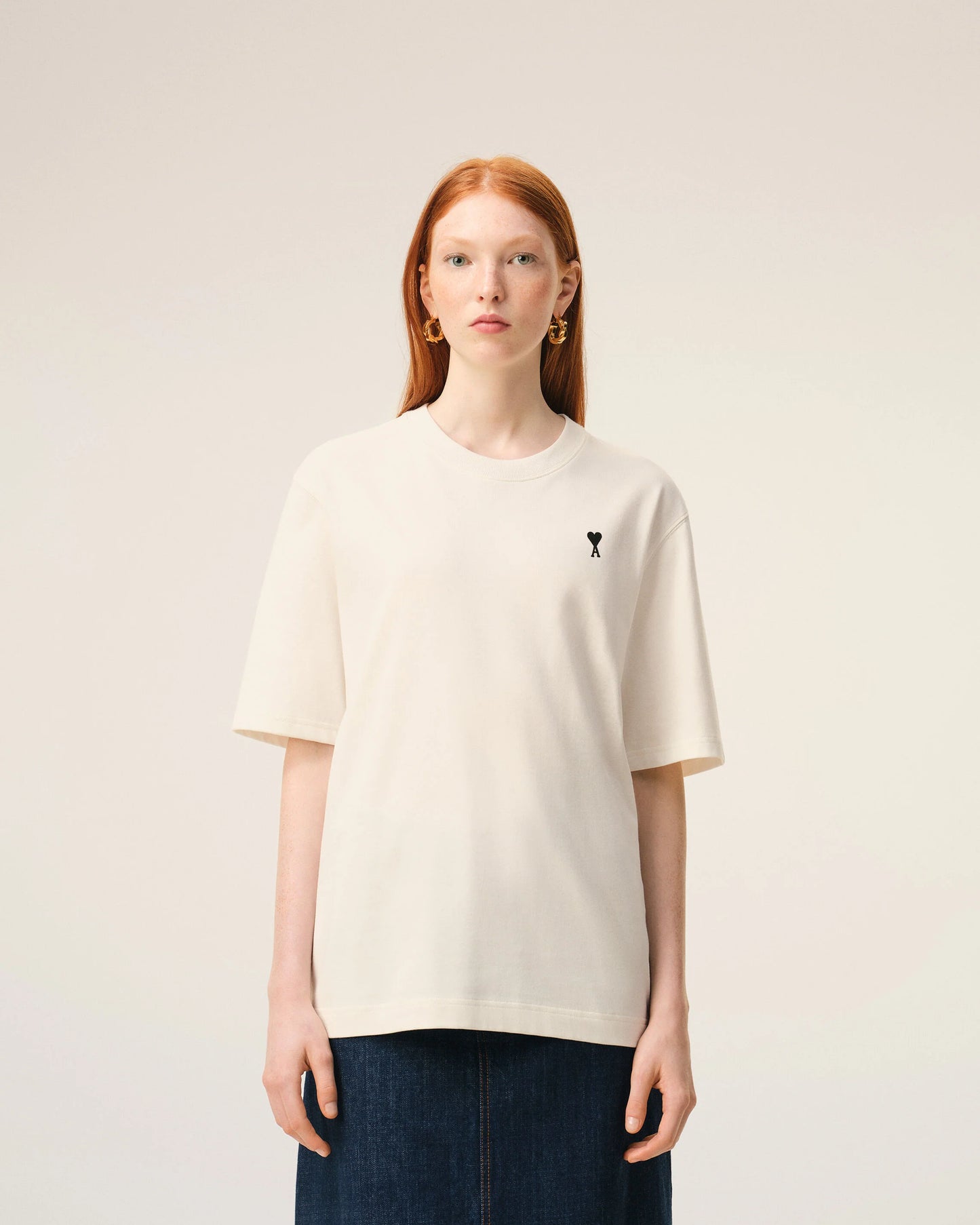 Boxy Fit Short Sleeves ADC T-shirt With Signature Print At Back