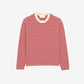 Long Sleeves Striped T shirt With Black Ami De Coeur Emboidery