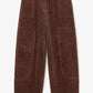 Brown Corduroy Curved Trousers