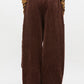 Brown Corduroy Curved Trousers